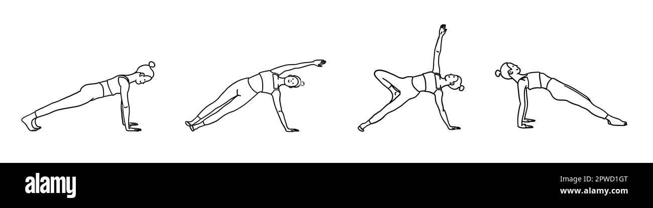 Person Yoga Outline Png Banner Black And White - Reverse Warrior Yoga Pose  Drawing, Transparent Png - 2400x1788(#2550926) | PNG.ToolXoX.com