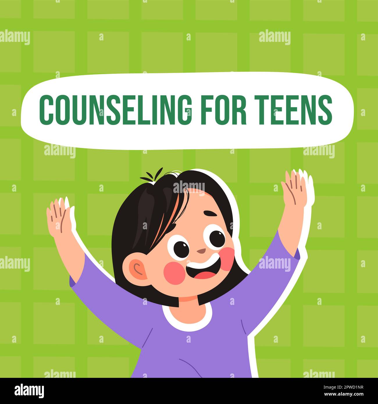 Counseling for teens, mental care and support Stock Vector