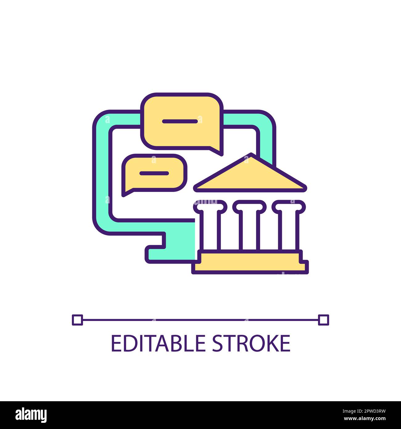 Online banking support RGB color icon Stock Vector