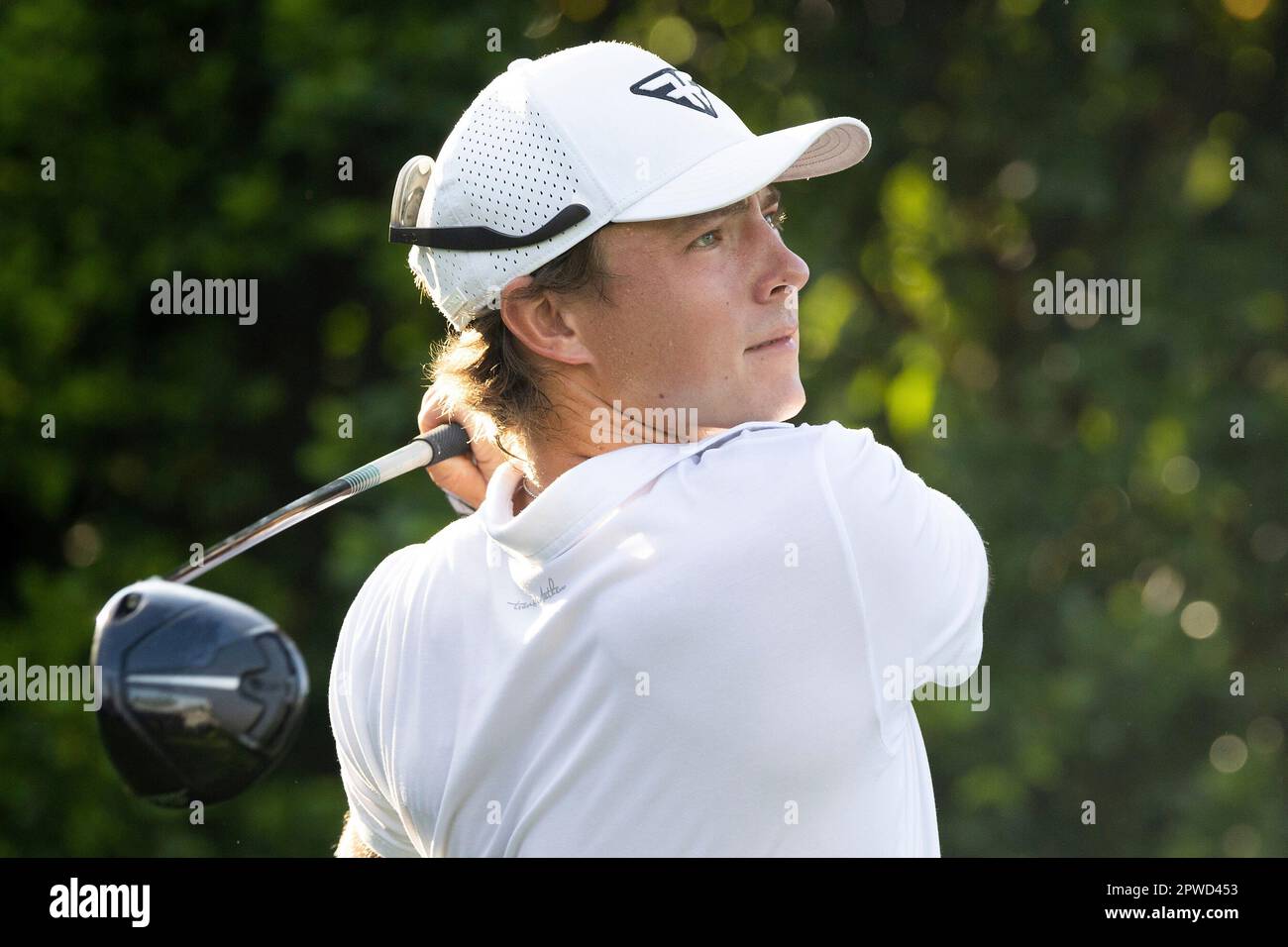 James Piot of HyFlyers GC hits his shot from the 16th tee during the ...