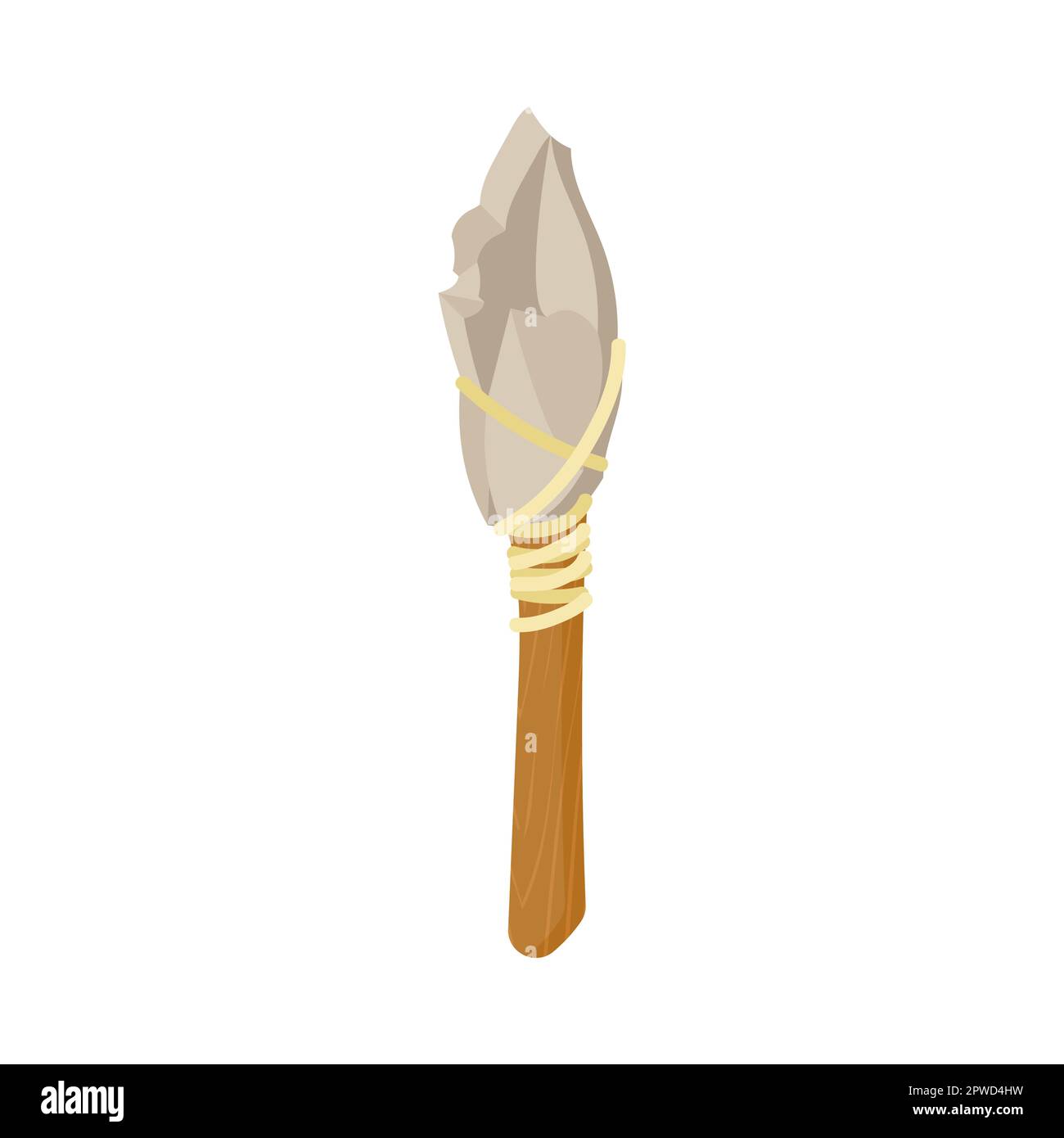 Ancient knife from wood and stone vector illustration Stock Vector