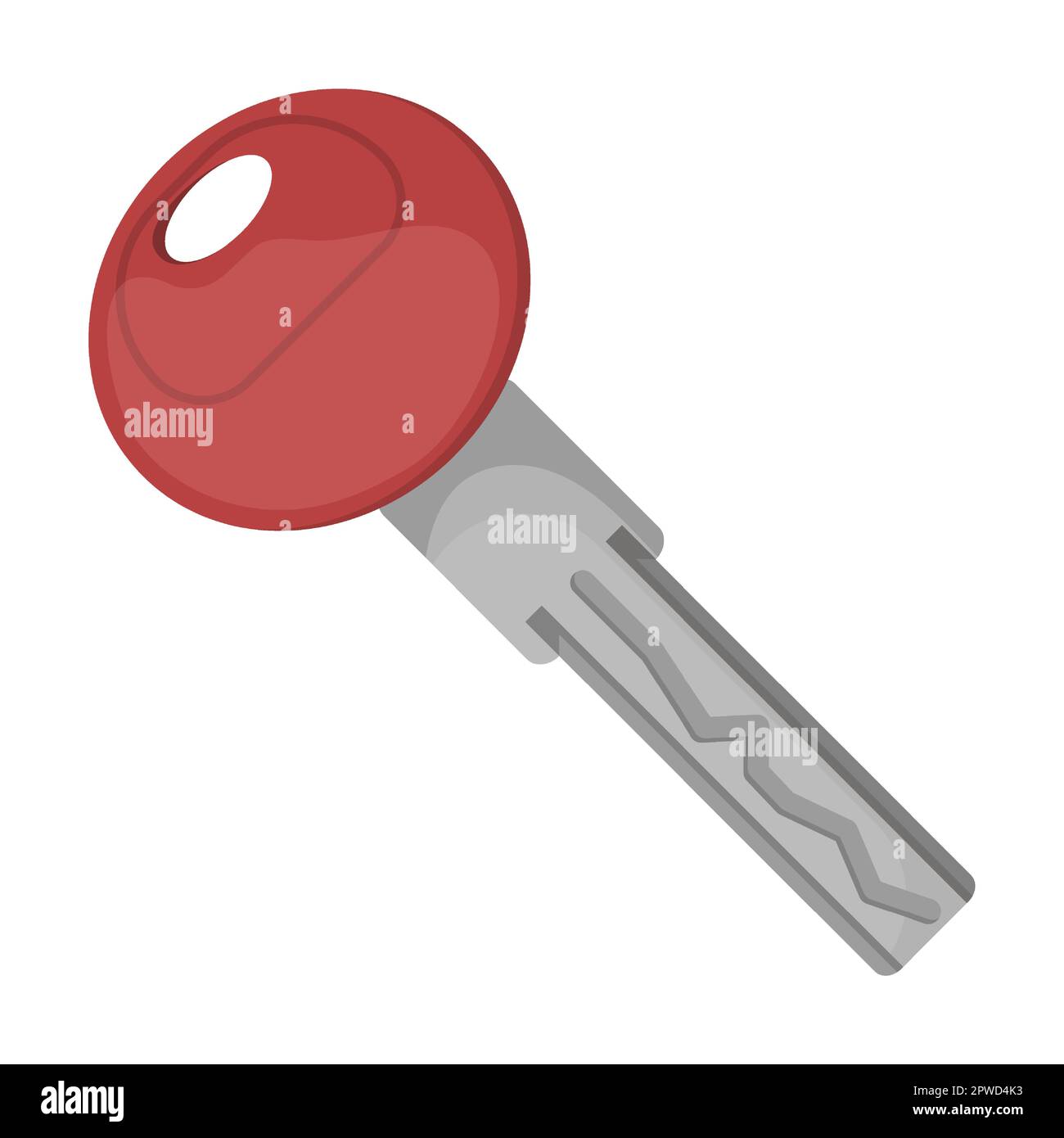 Modern key flat vector illustration. Collection of door key isolated on