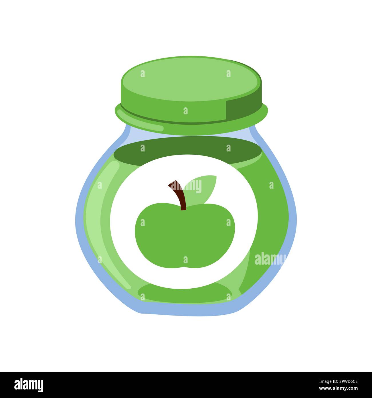 Apple juice in jar flat vector illustration Stock Vector Image & Art