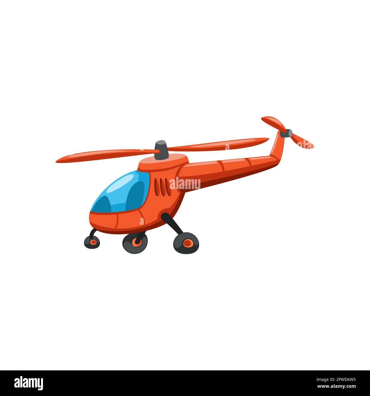 Helicopter toy for kids flat vector illustration Stock Vector
