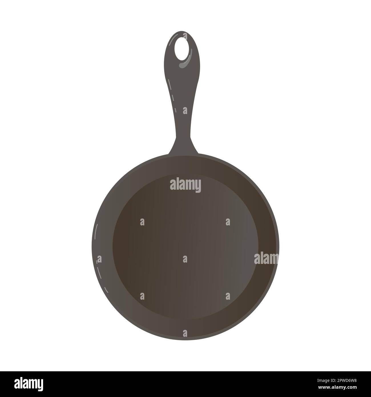 Kitchen pan, utensil and tool. Vector illustration of accessory for cooking, frying or eating food. Cartoon isolated on white Stock Vector