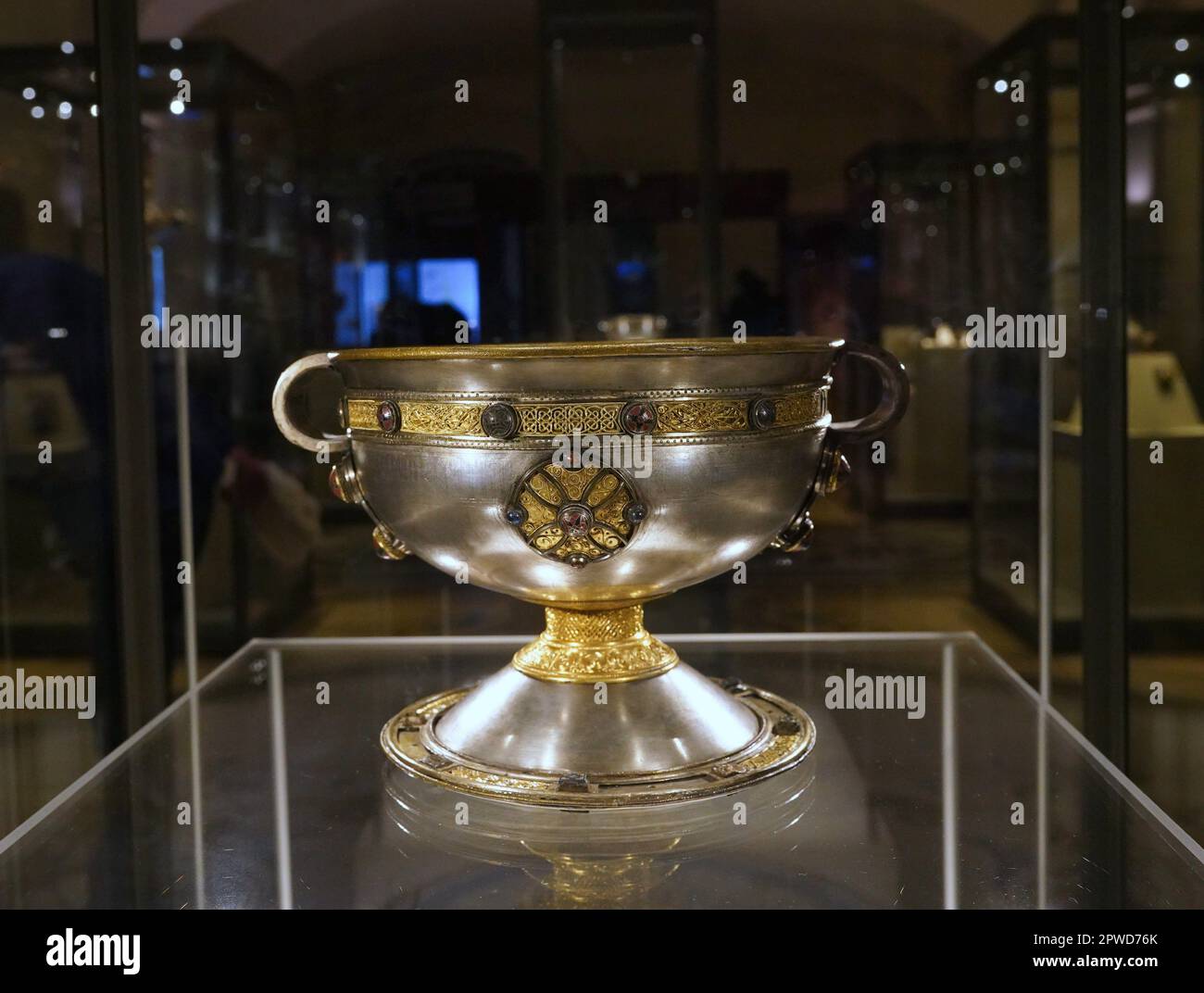 The Ardagh Chalice, a beautiful ancient goblet in the National Museum