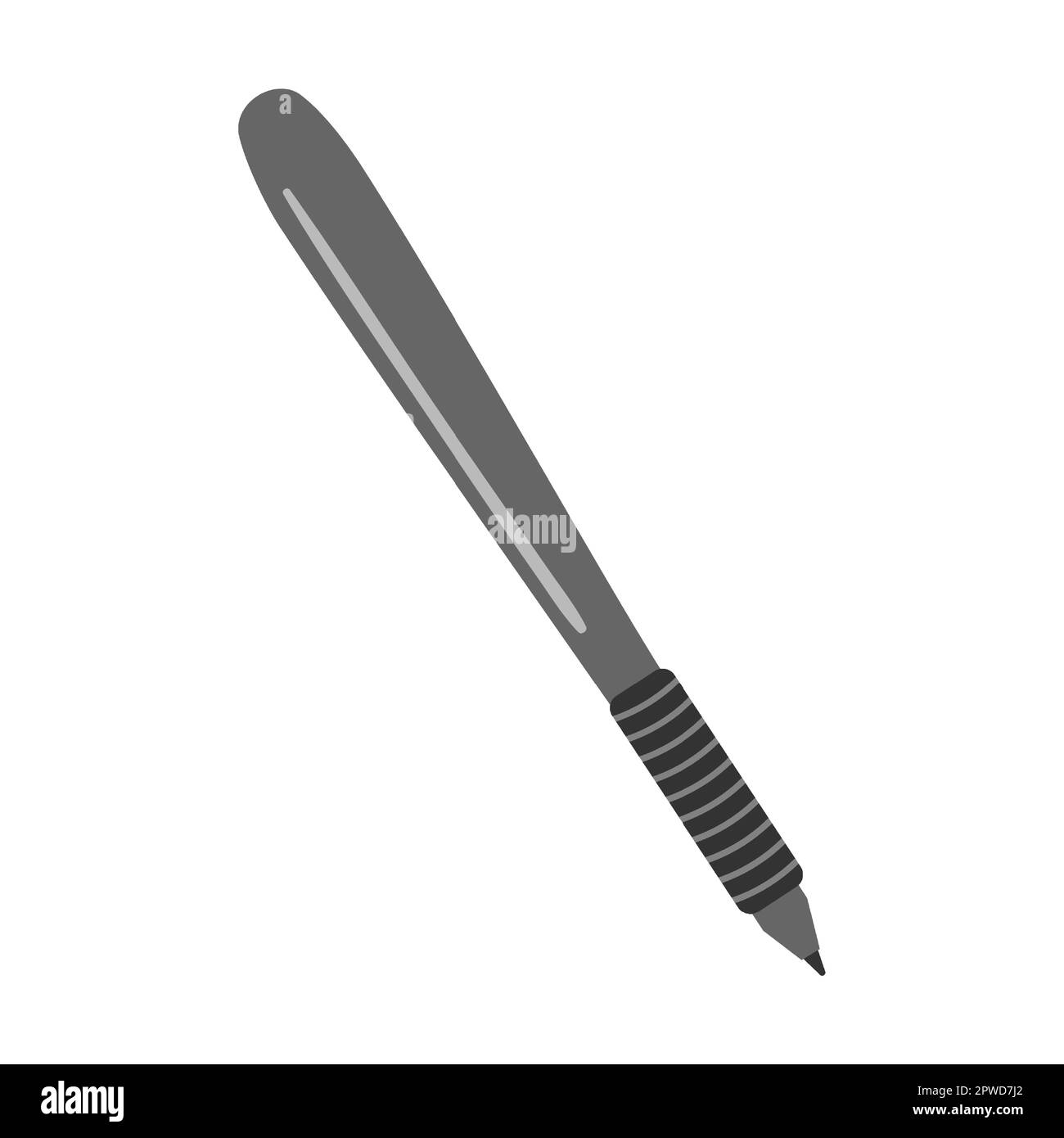 ballpoint pen, Different art supplies vector illustration. Tools and