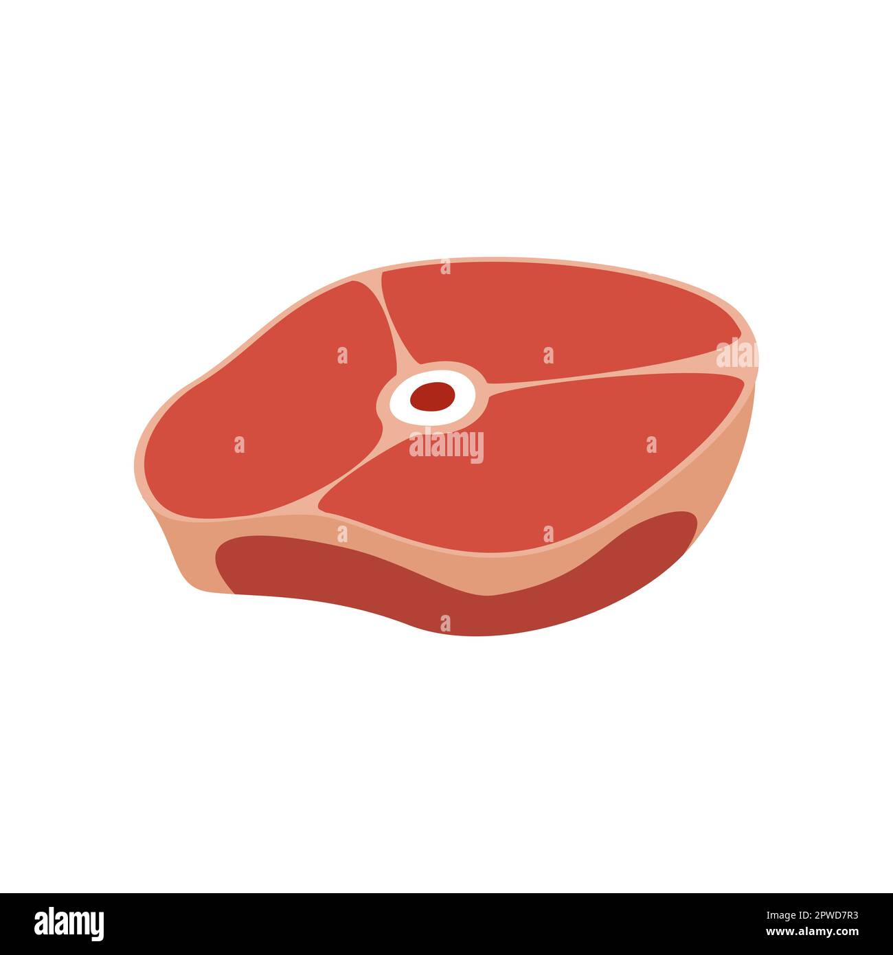 Meat steak with collagen vector illustration Stock Vector Image & Art ...