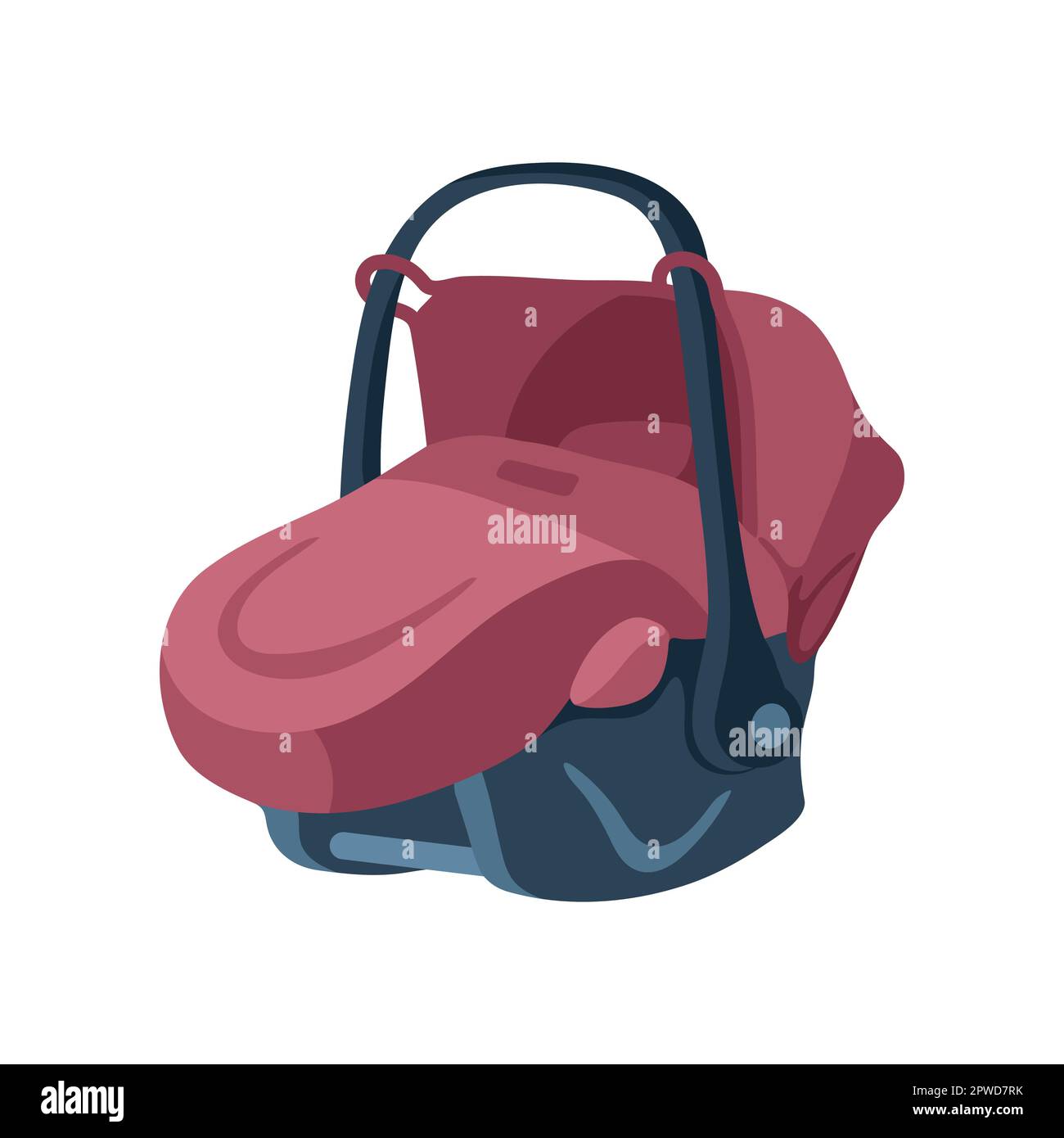 Dark red car seat for babies vector illustration Stock Vector Image