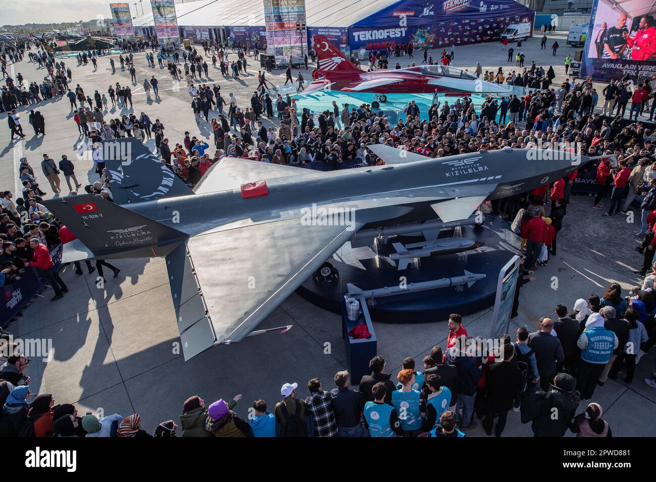 Istanbul, Turkey. 28th Apr, 2023. Bayraktar Kizilelma, Turkey's ...