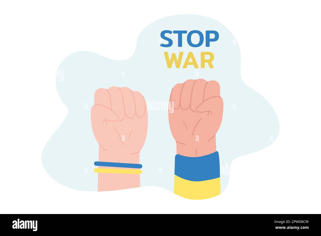 Fists rising in support and help of Ukraine Stock Vector Image & Art ...