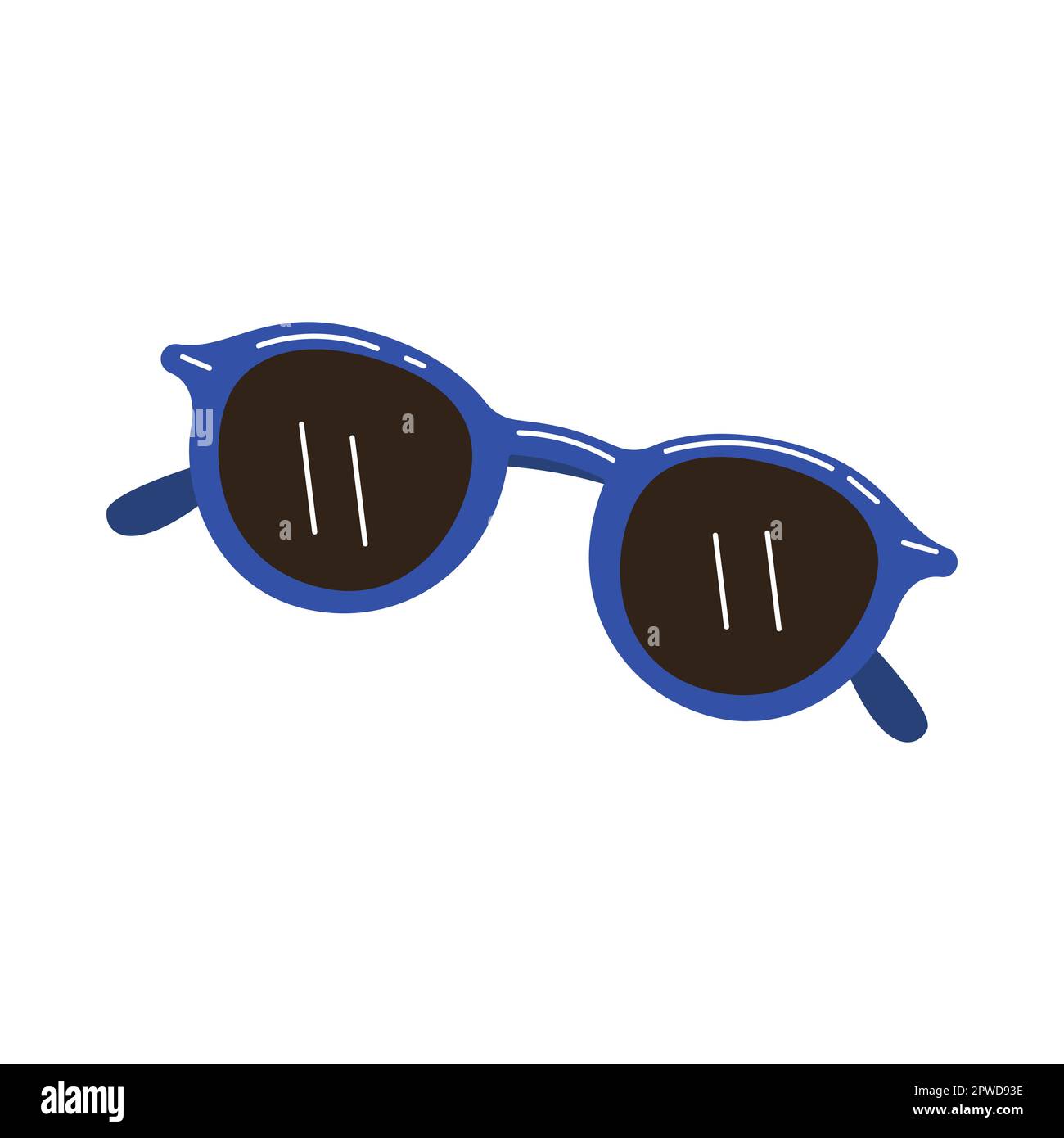 Blue sunglasses against sunburn vector illustration Stock Vector Image
