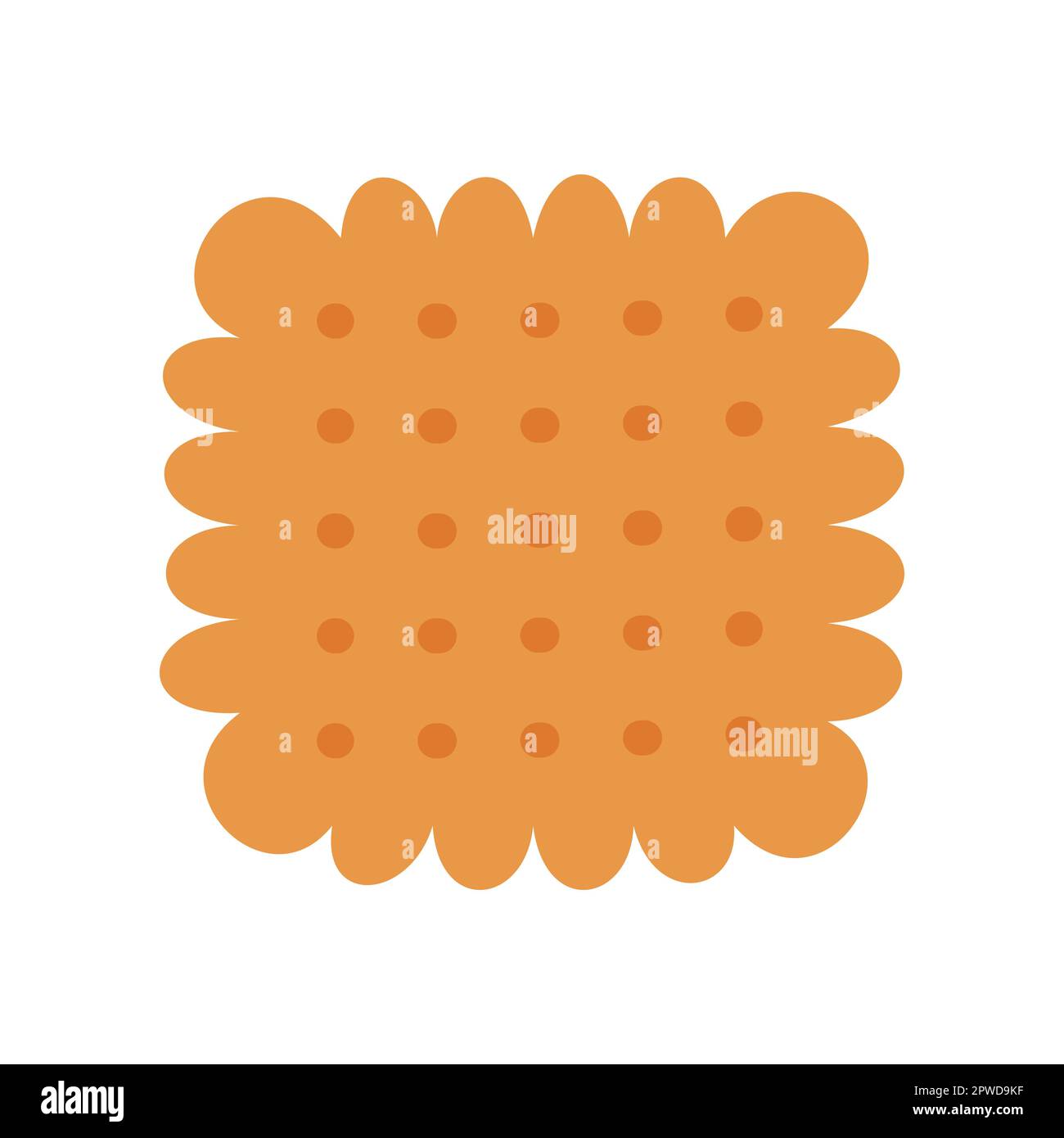 Cracker cookie with holes vector illustration Stock Vector