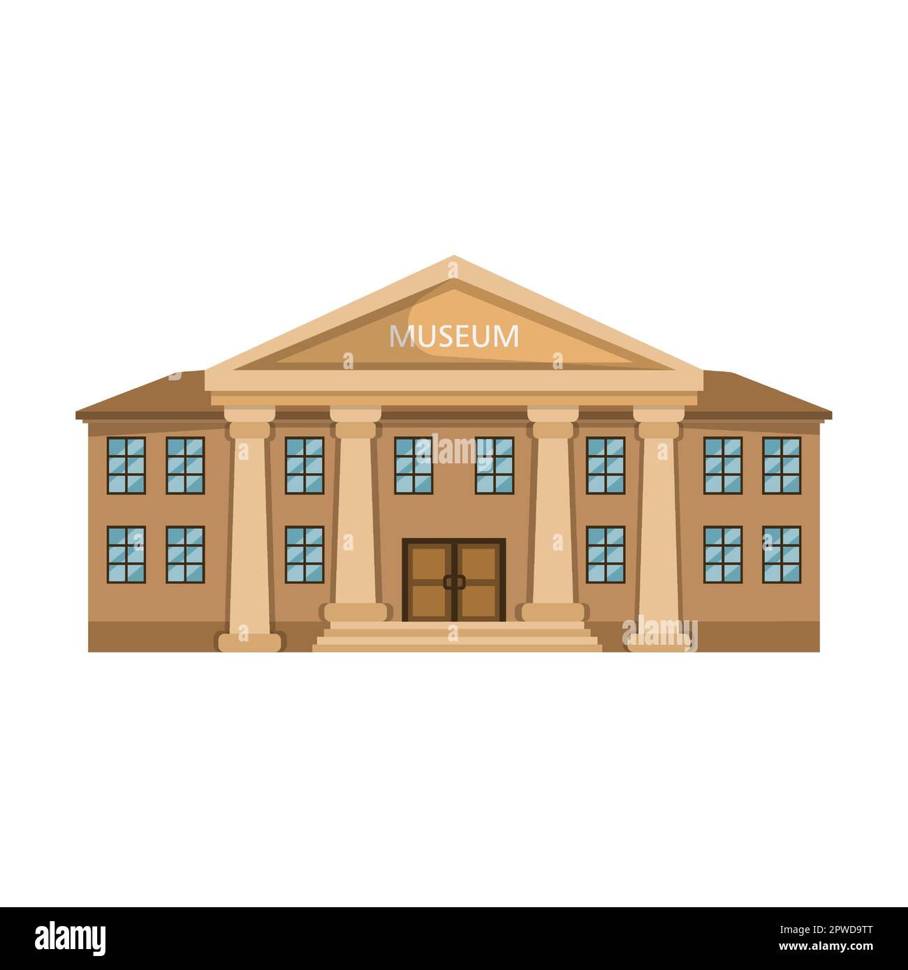building of historical museum. City, town hall cartoon vector