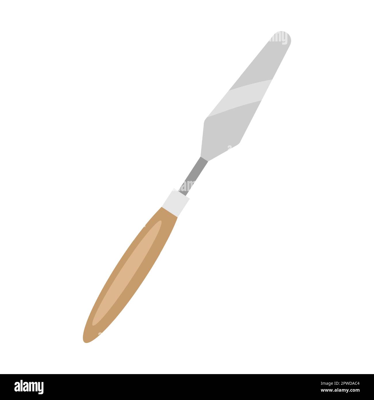 spatula scraper for oil painting, Different art supplies vector