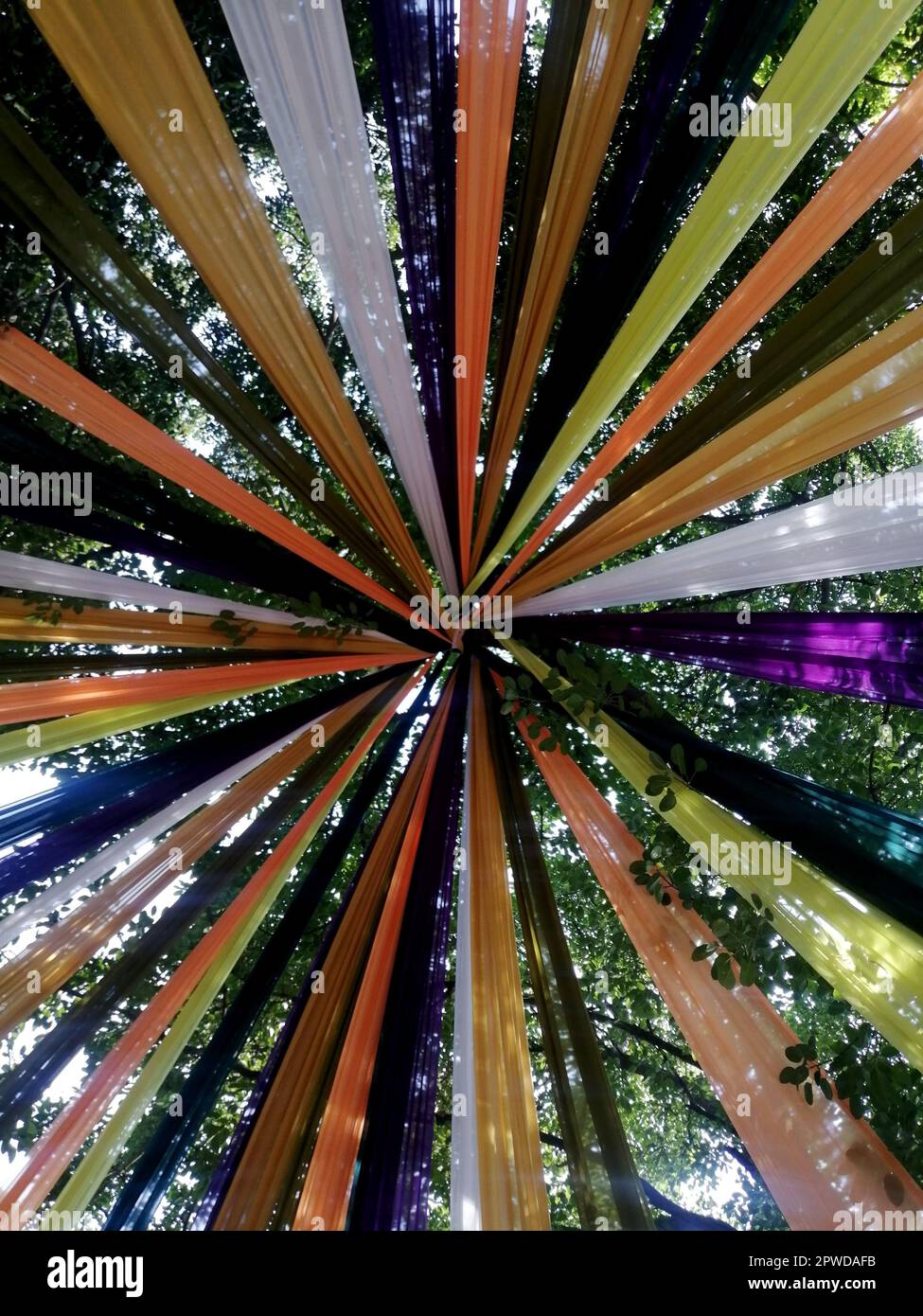 Decorative Multicolored Curtains Stock Photo