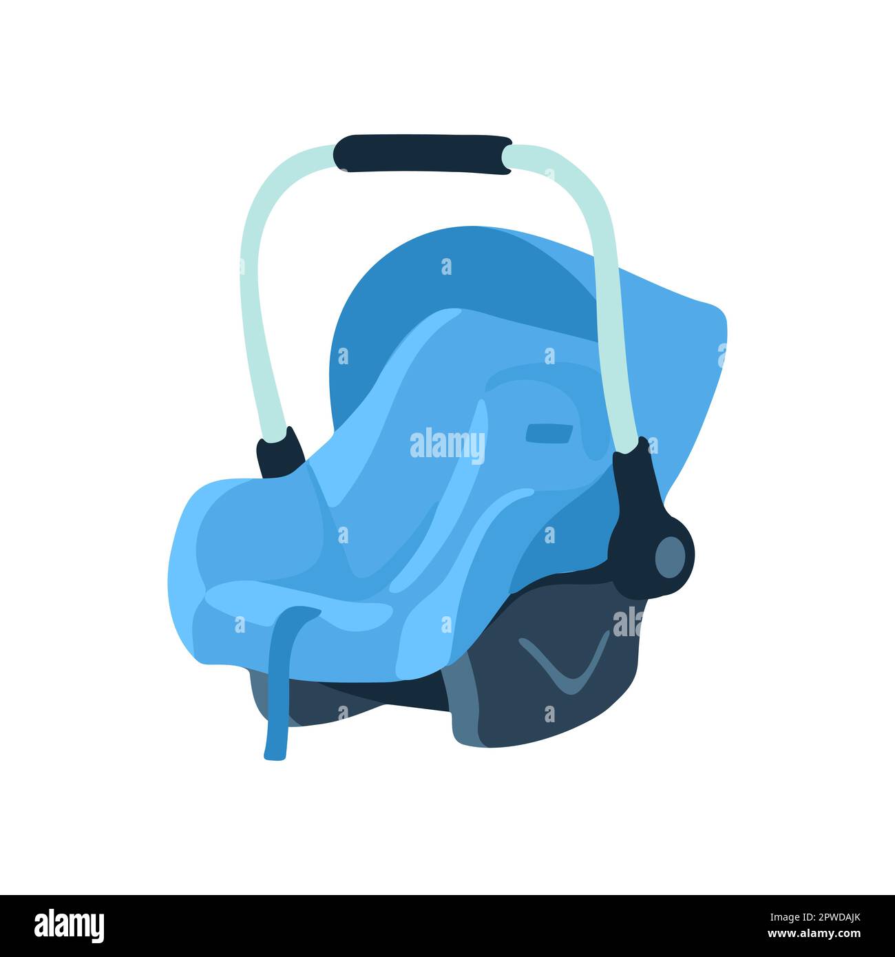 Blue car seat for babies vector illustration Stock Vector Image & Art