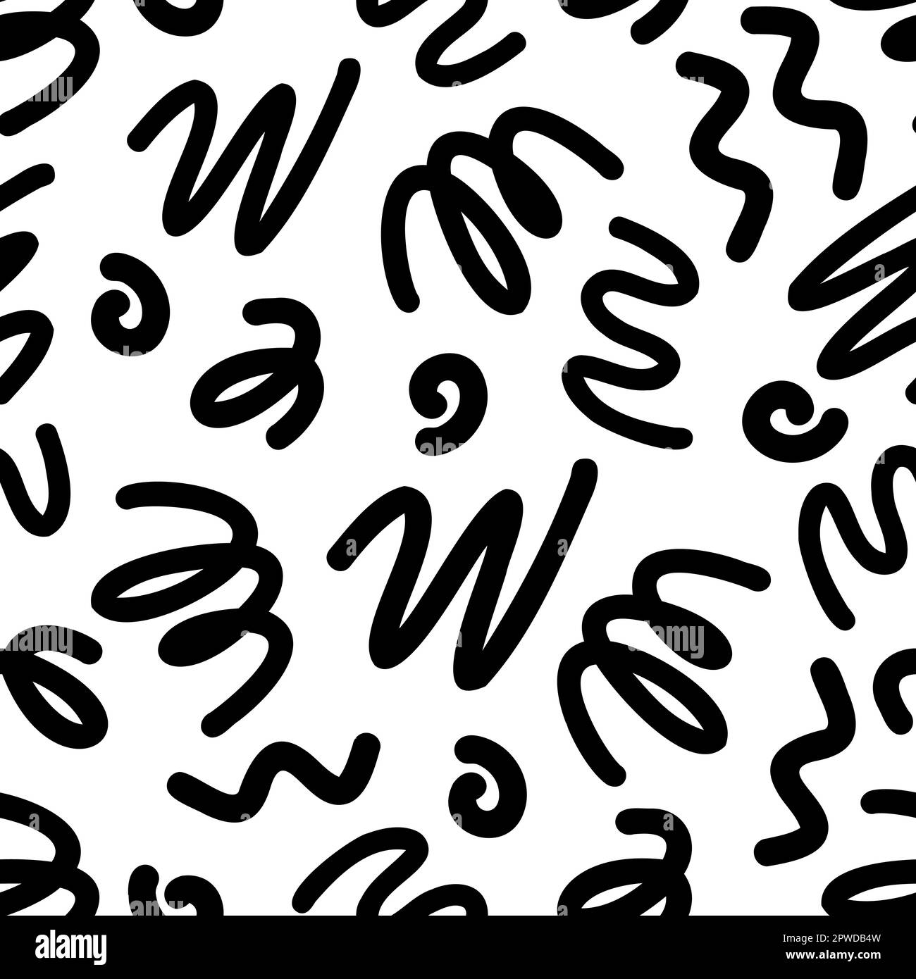 Scribbles Black And White Background