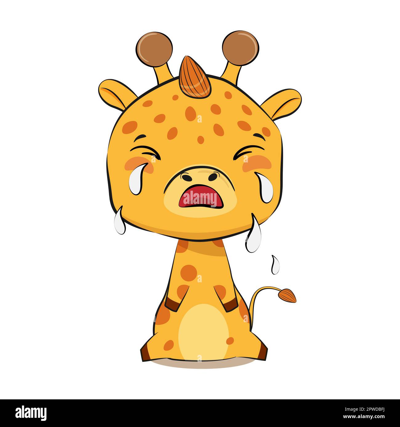 Cute cartoon giraffe adorable baby vector Stock Vector Image & Art - Alamy