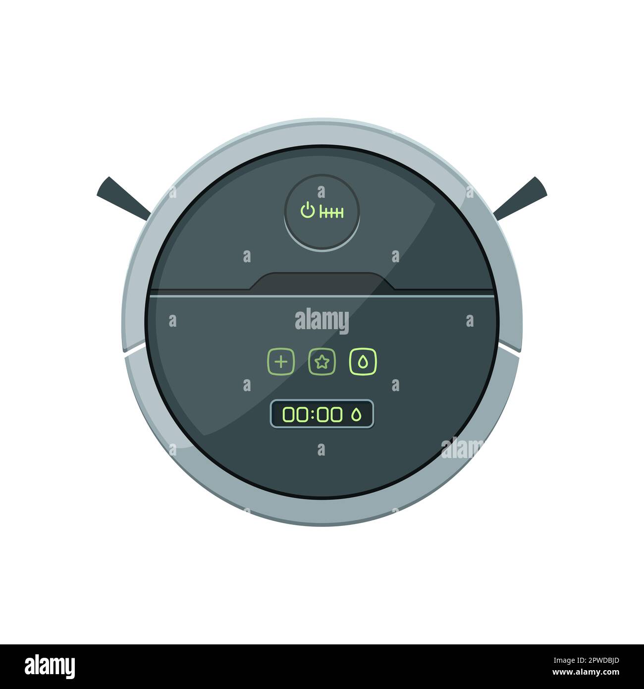 Robot vacuum cleaner cartoon illustration Stock Vector Image & Art Alamy