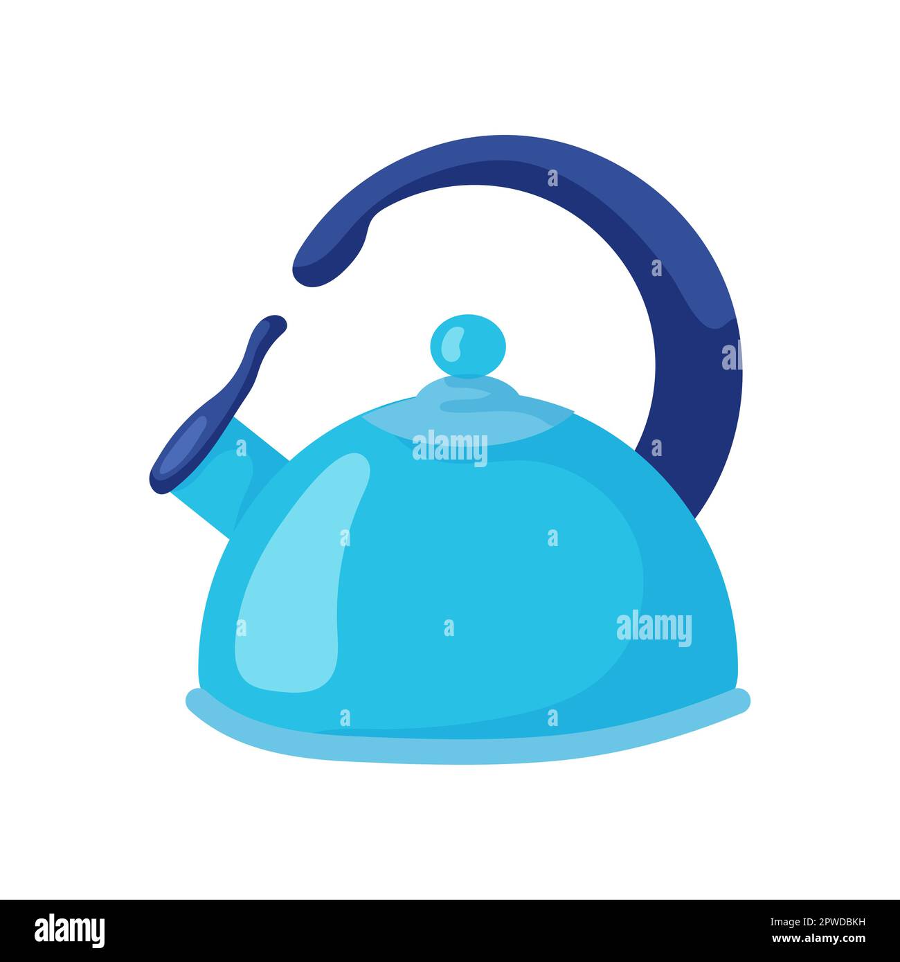 Blue kettle for boiling water vector illustration Stock Vector Image