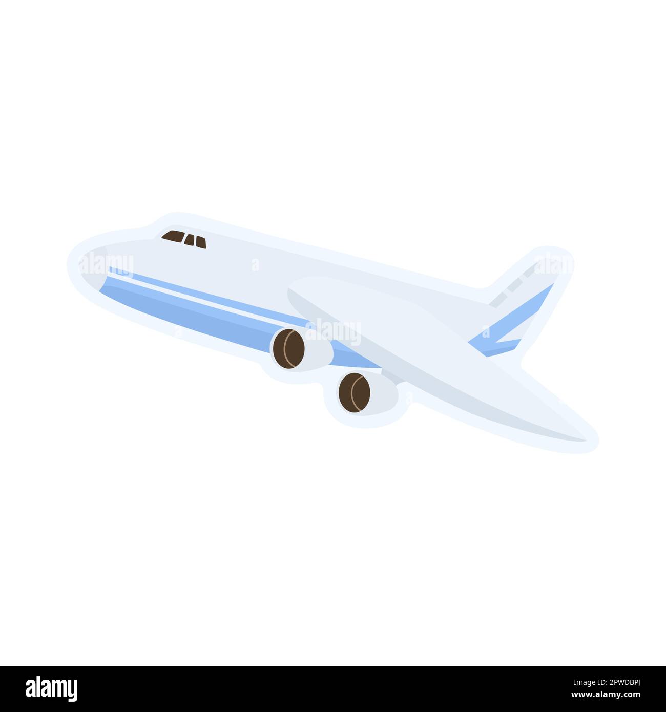 Airplane sticker cartoon illustration Stock Vector Image & Art Alamy