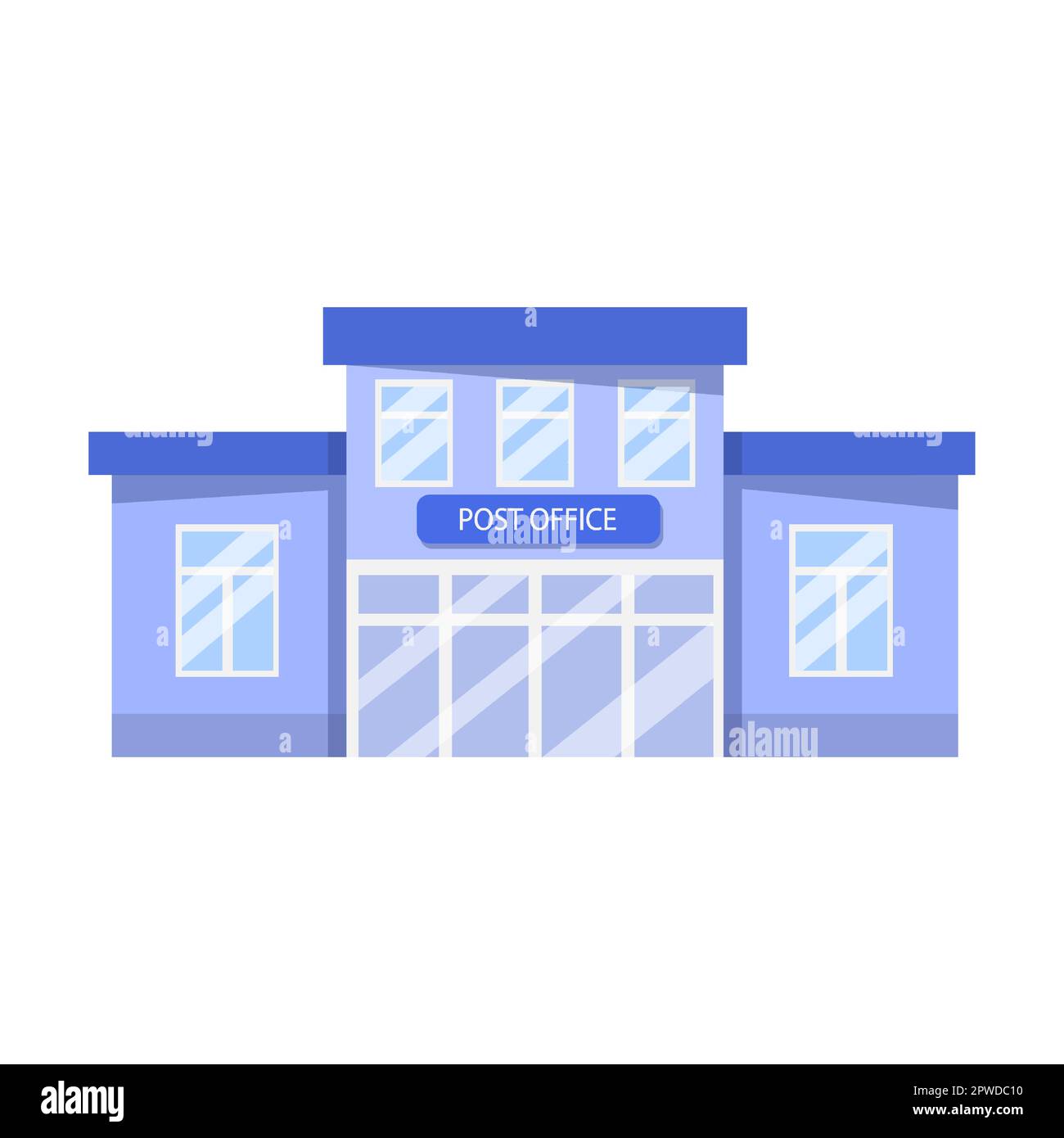 post office building. City, town hall cartoon vector illustration