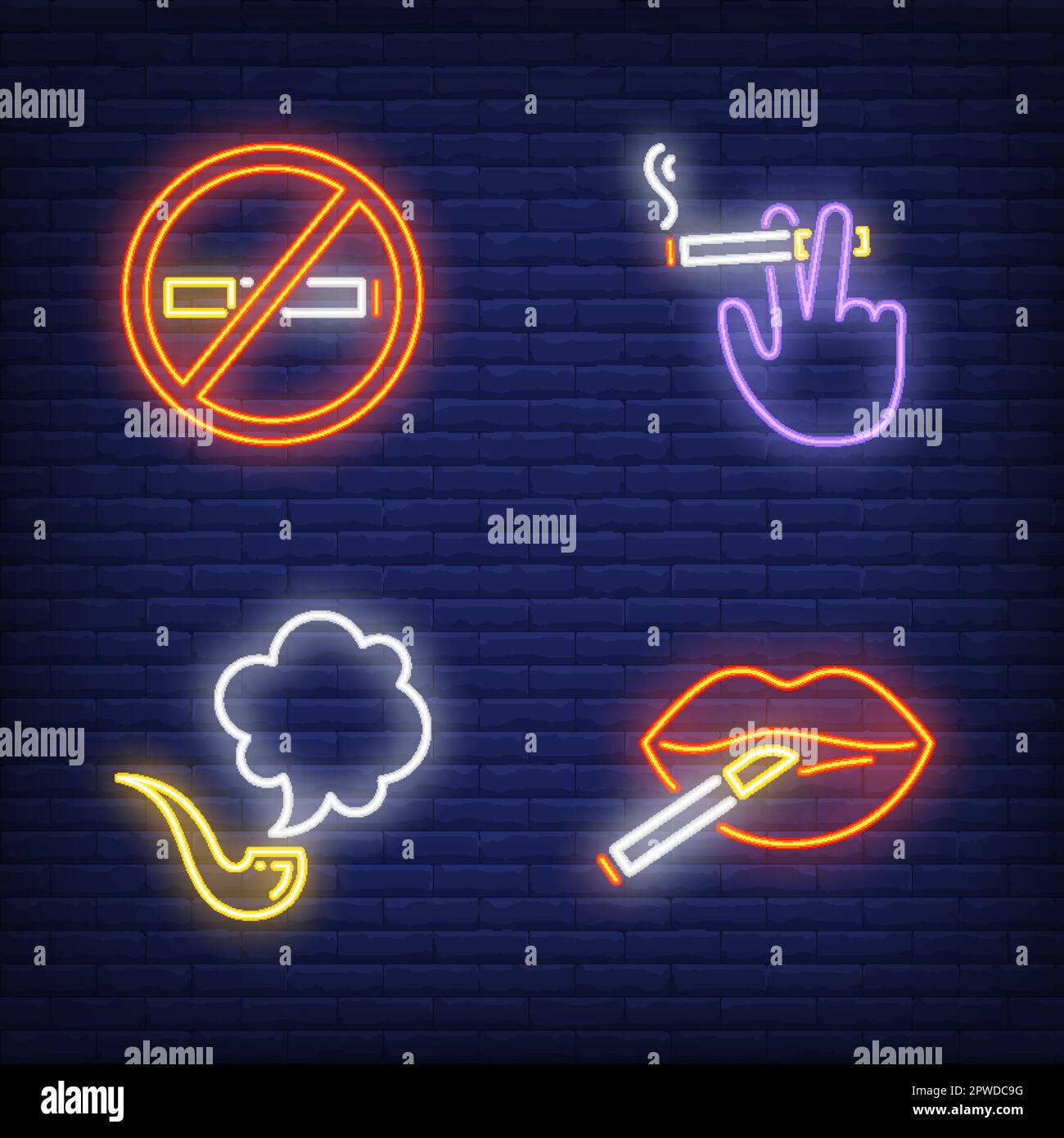 Tobacco cigarettes poster Stock Vector Images Alamy