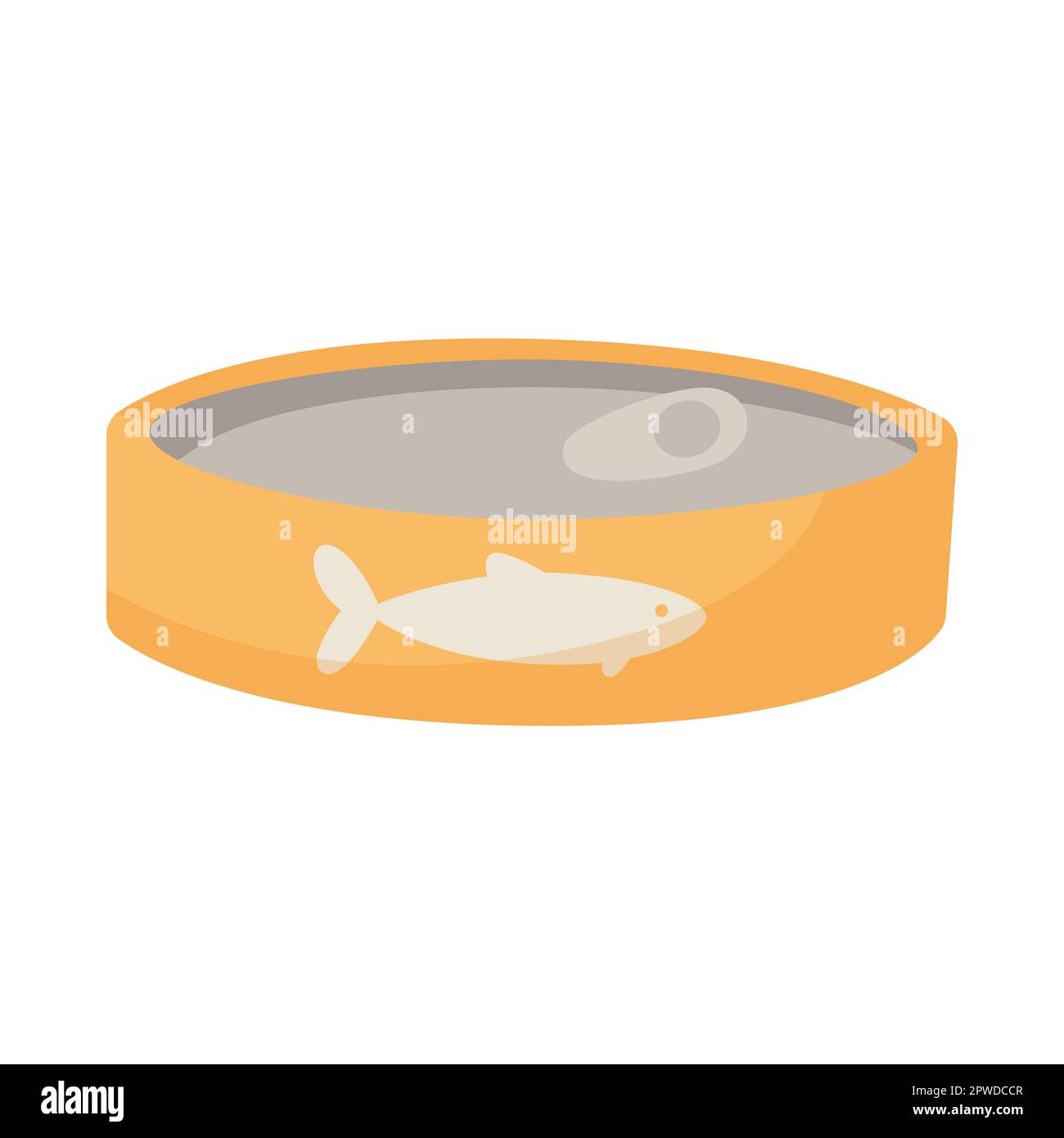 Canned fish for dogs or cats cartoon illustration Stock Vector Image