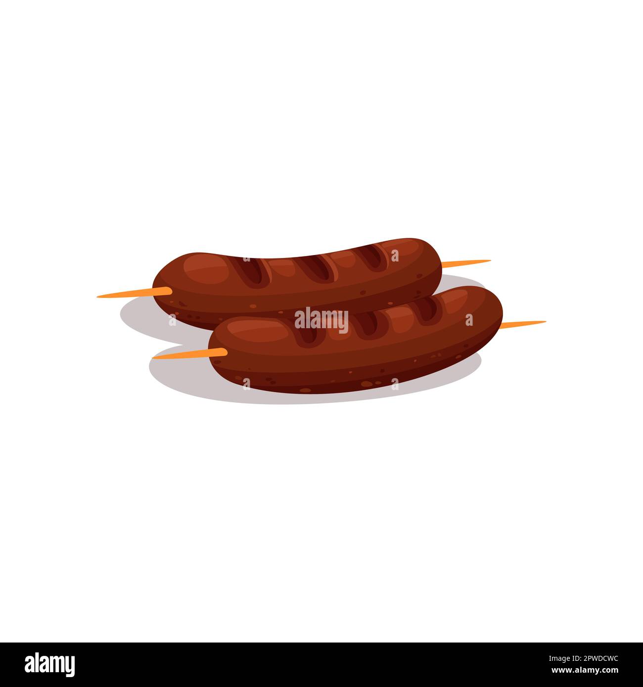 Sausages on sticks Cut Out Stock Images & Pictures Alamy