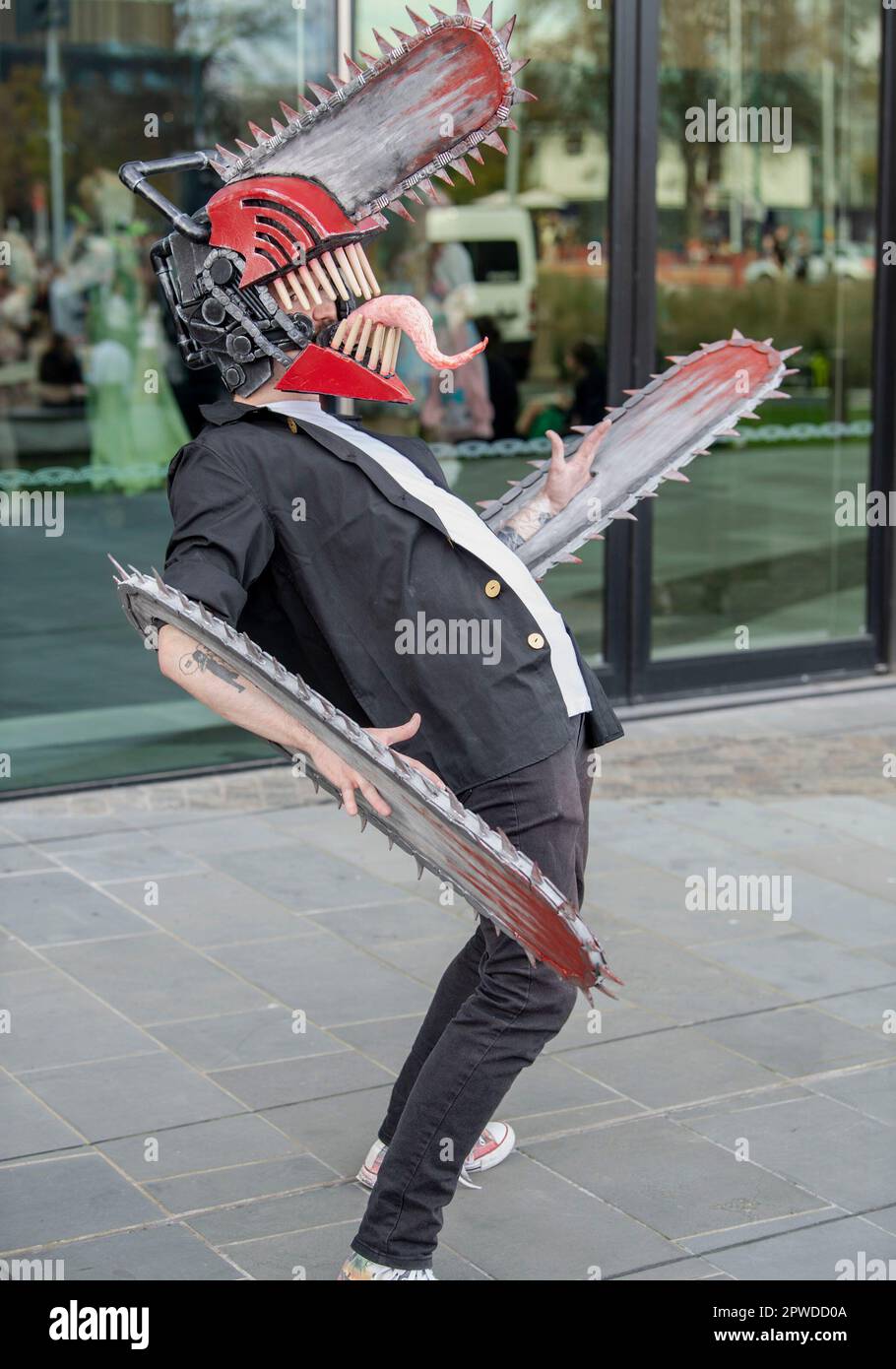 Christchurch, New Zealand. 30th Apr, 2023. Fans in costumes attend the