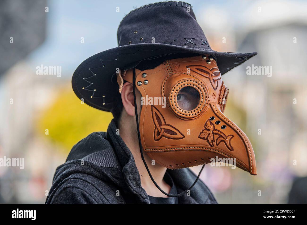 Christchurch, New Zealand. 30th Apr, 2023. Fans in costumes attend the