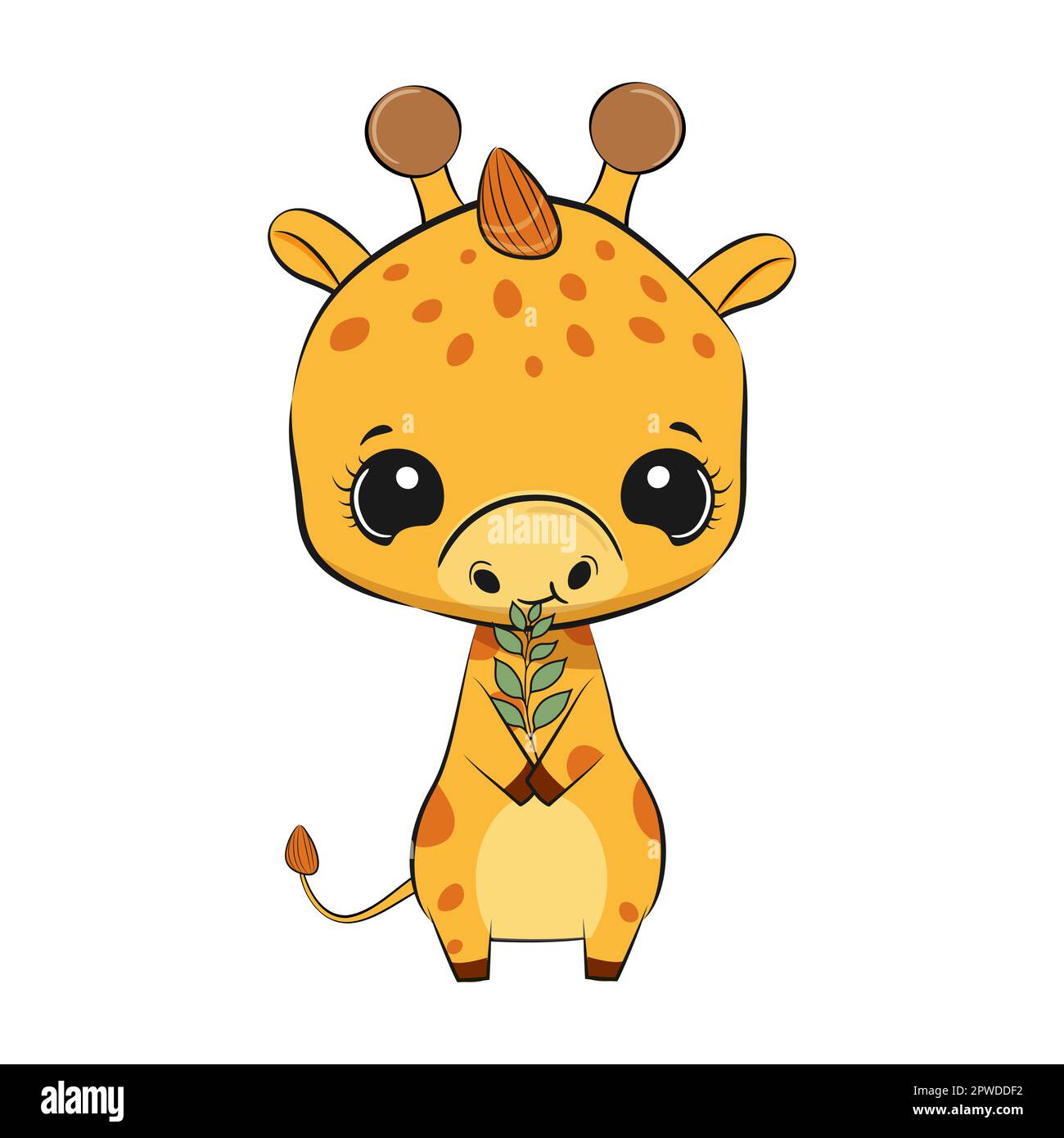 Cute cartoon giraffe adorable baby vector Stock Vector Image & Art - Alamy