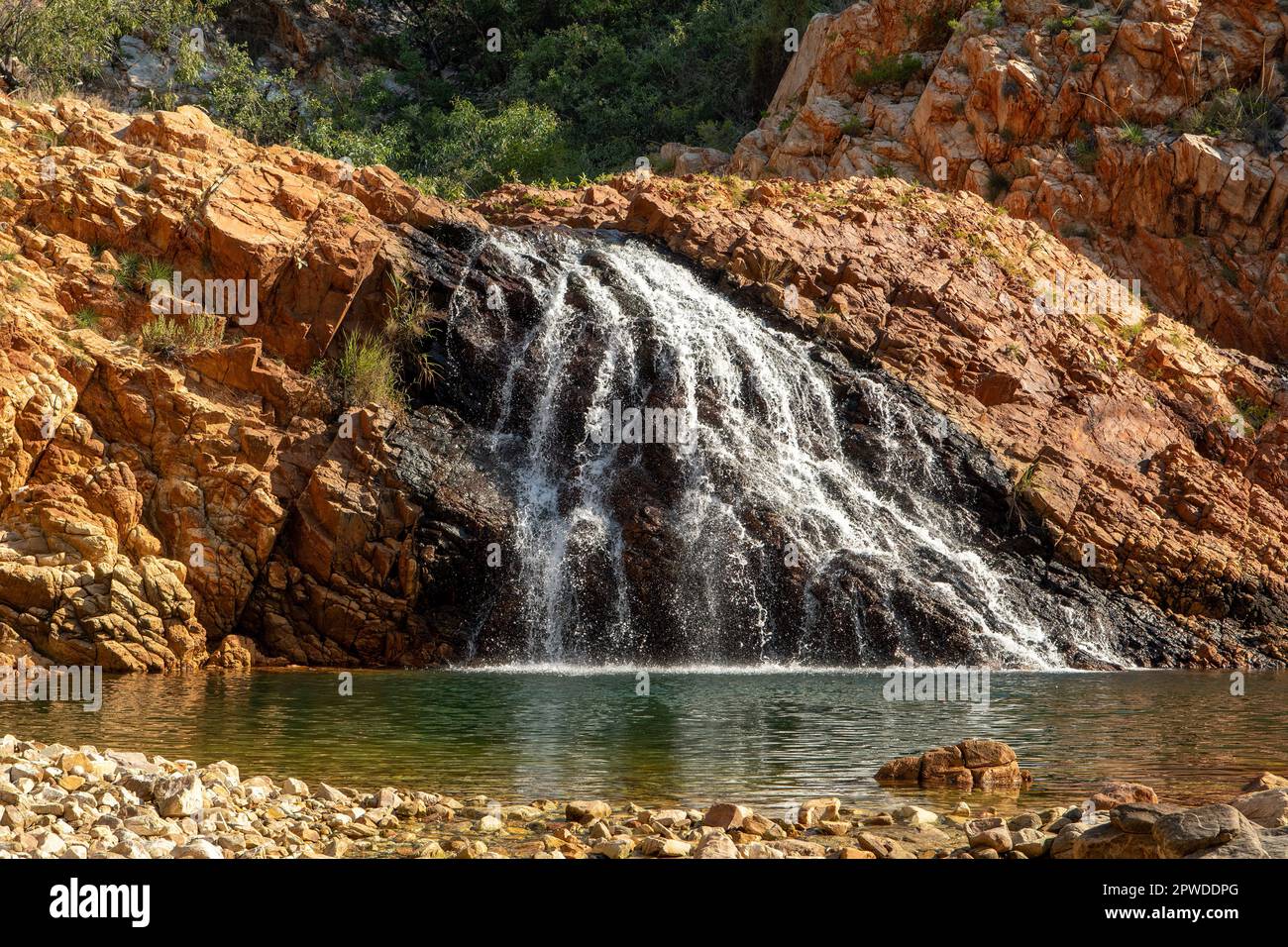 Waterfall at Crocodile Creek Waterhole, Kimberley Coast, WA, Australia