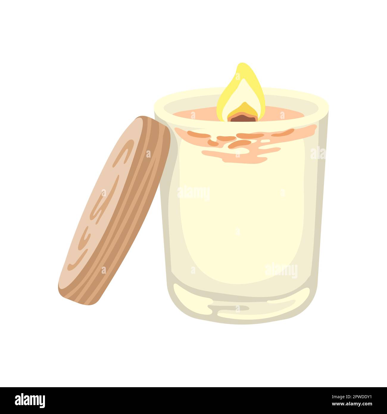 Handmade candle in glass vector illustration Stock Vector Image & Art
