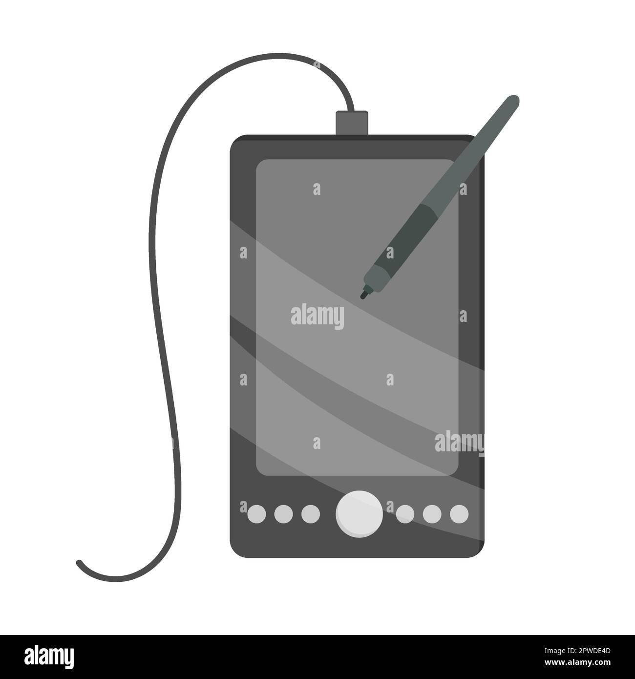 digital tablet with electronic pen for drawing, Different art supplies