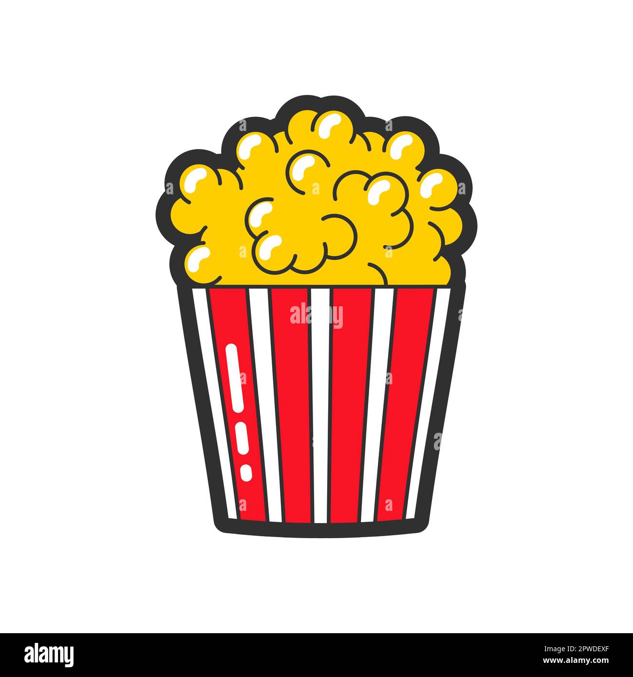 Salt popcorn Stock Vector Images - Alamy