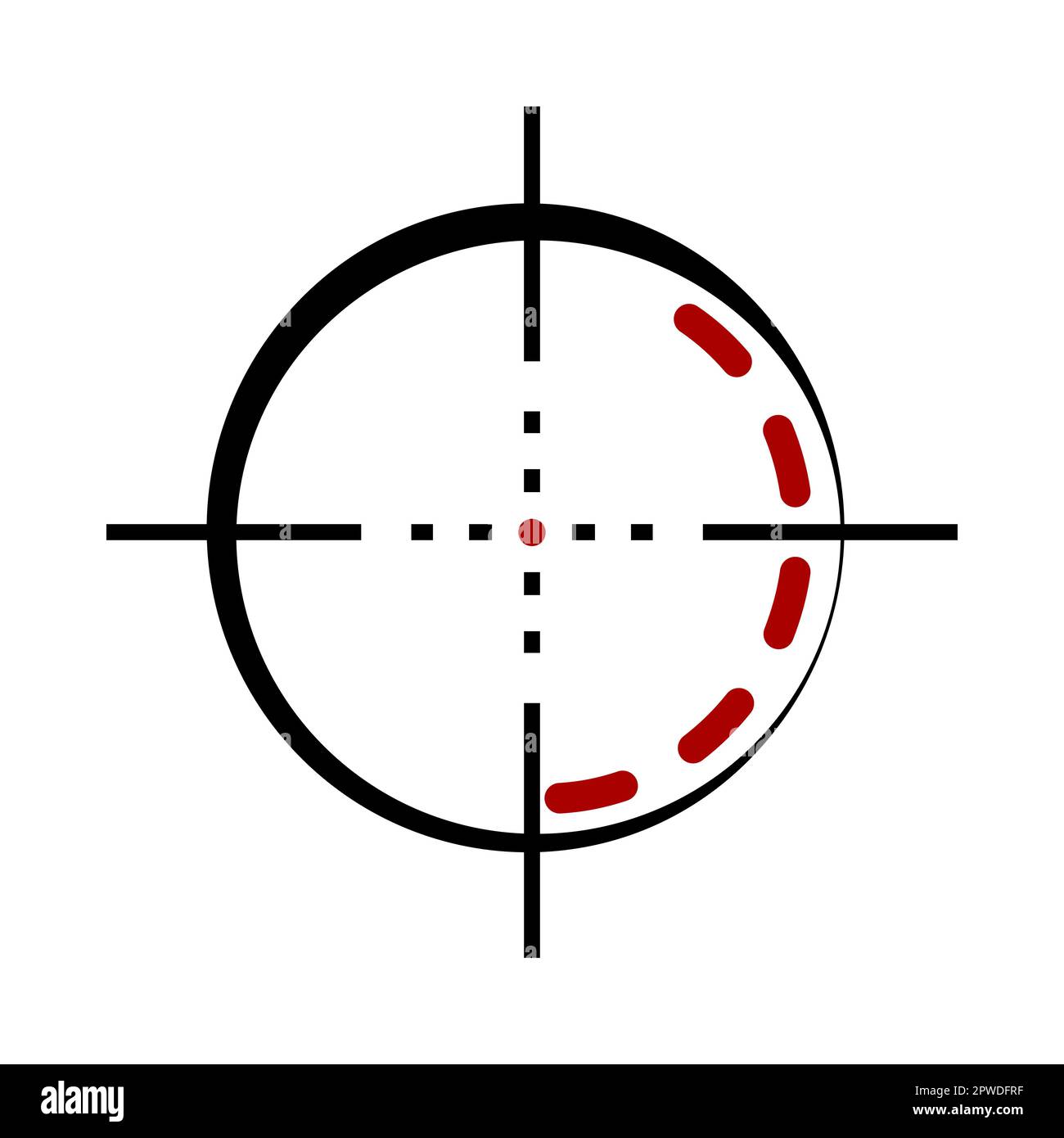 Weapon viewfinder cartoon illustration Stock Vector