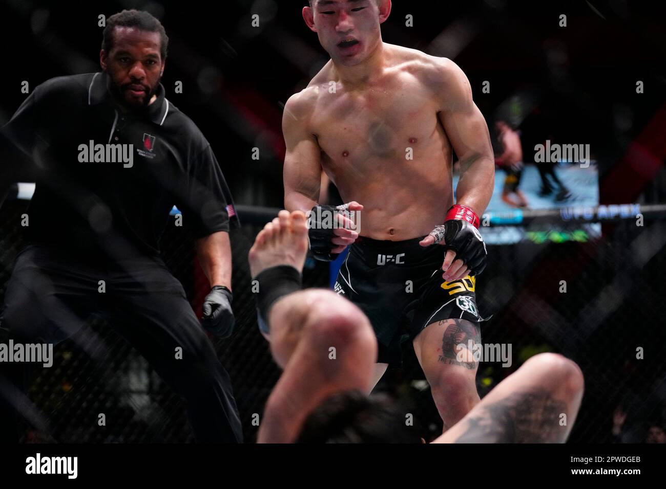 LAS VEGAS, NV April 29 Song Yadong and Ricky Simon fight in a