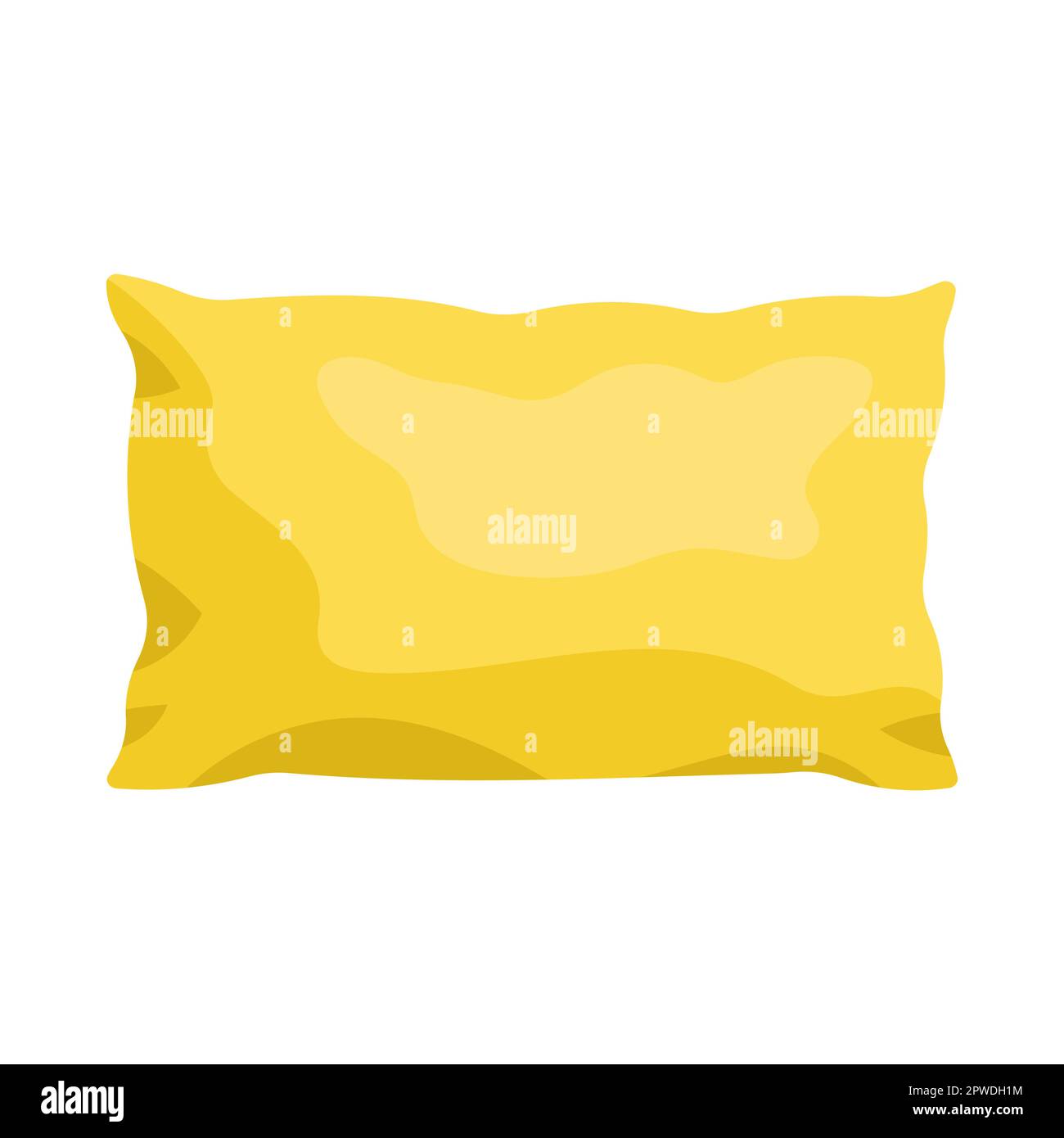 Yellow rectangular pillow vector illustration Stock Vector Image & Art