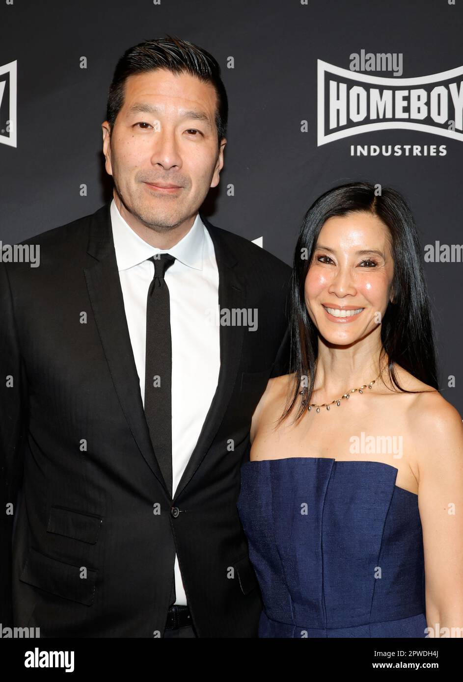 Los Angeles, California, USA. 29th Apr, 2023. Paul Song, Lisa Ling ...