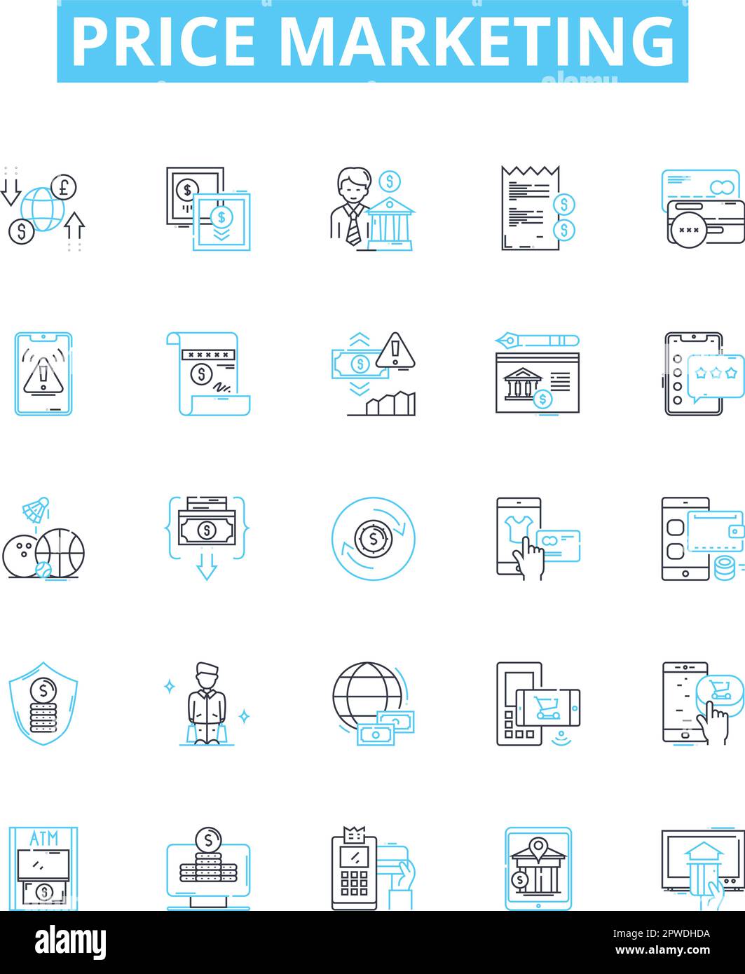 Price marketing vector line icons set. Pricing, Marketing, Cost ...