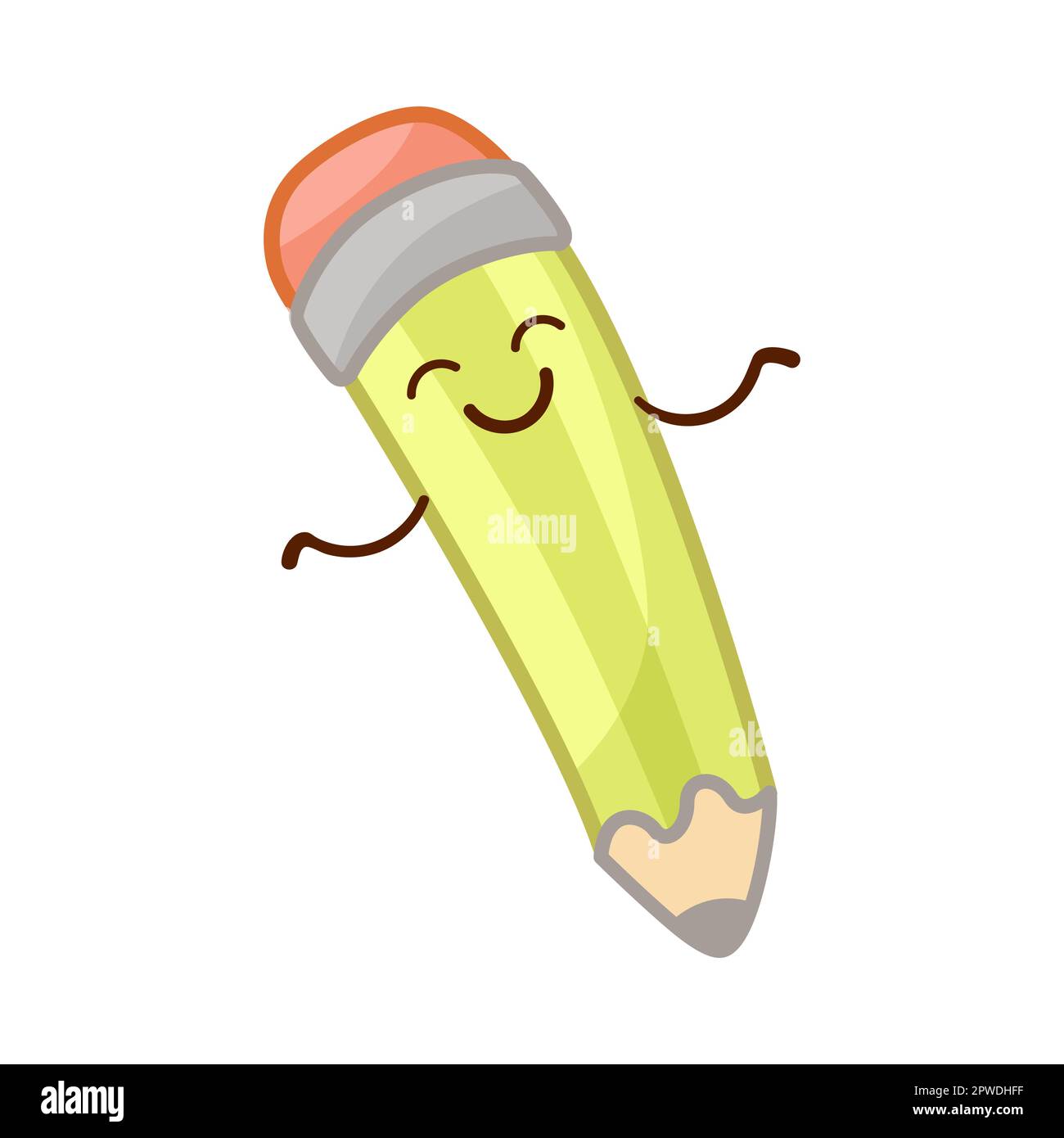 Happy pencil smiling vector illustration Stock Vector Image & Art Alamy
