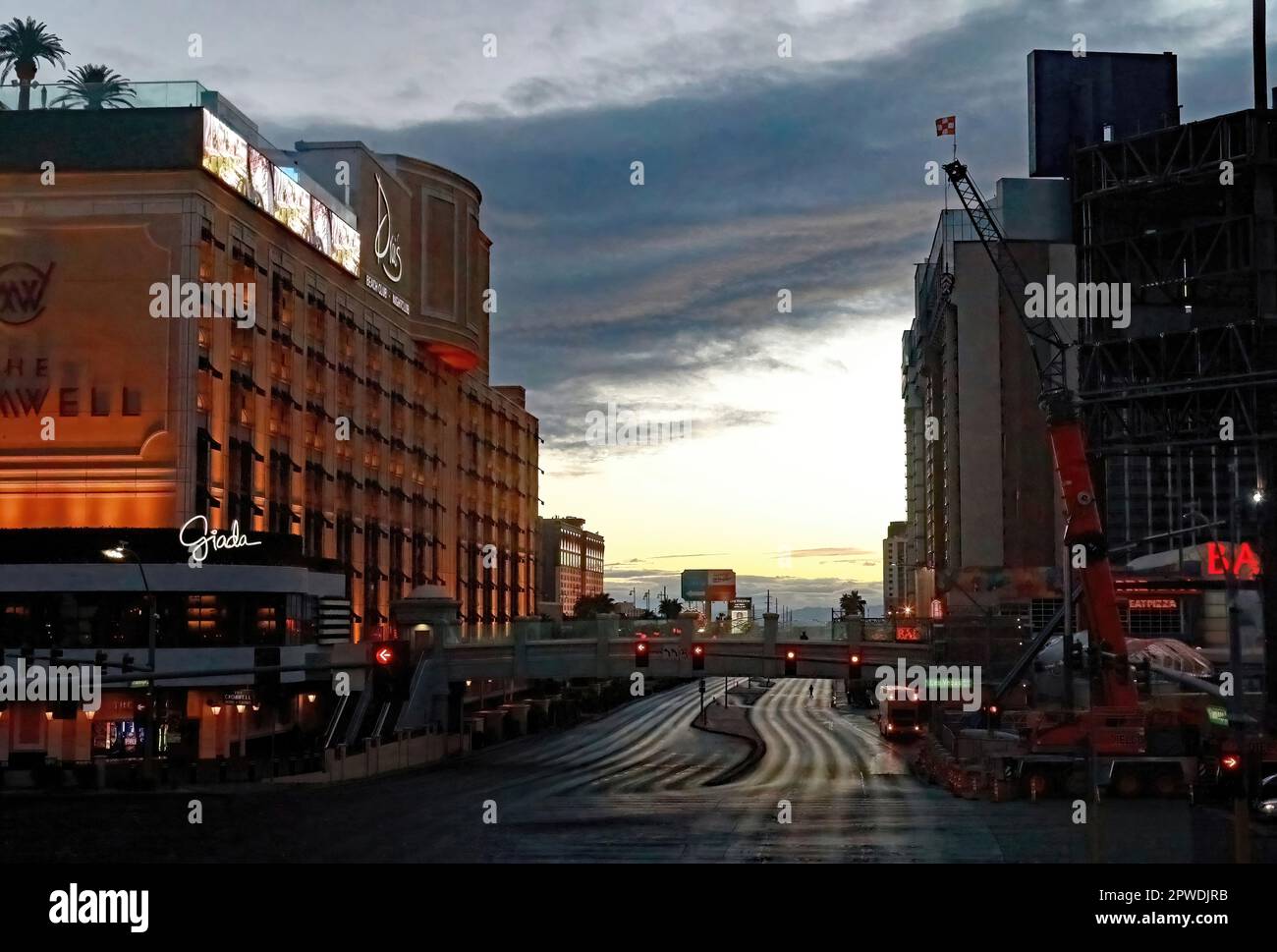 Street view on E. Flamingo Rd., near Las Vegas Blvd., with Giada's