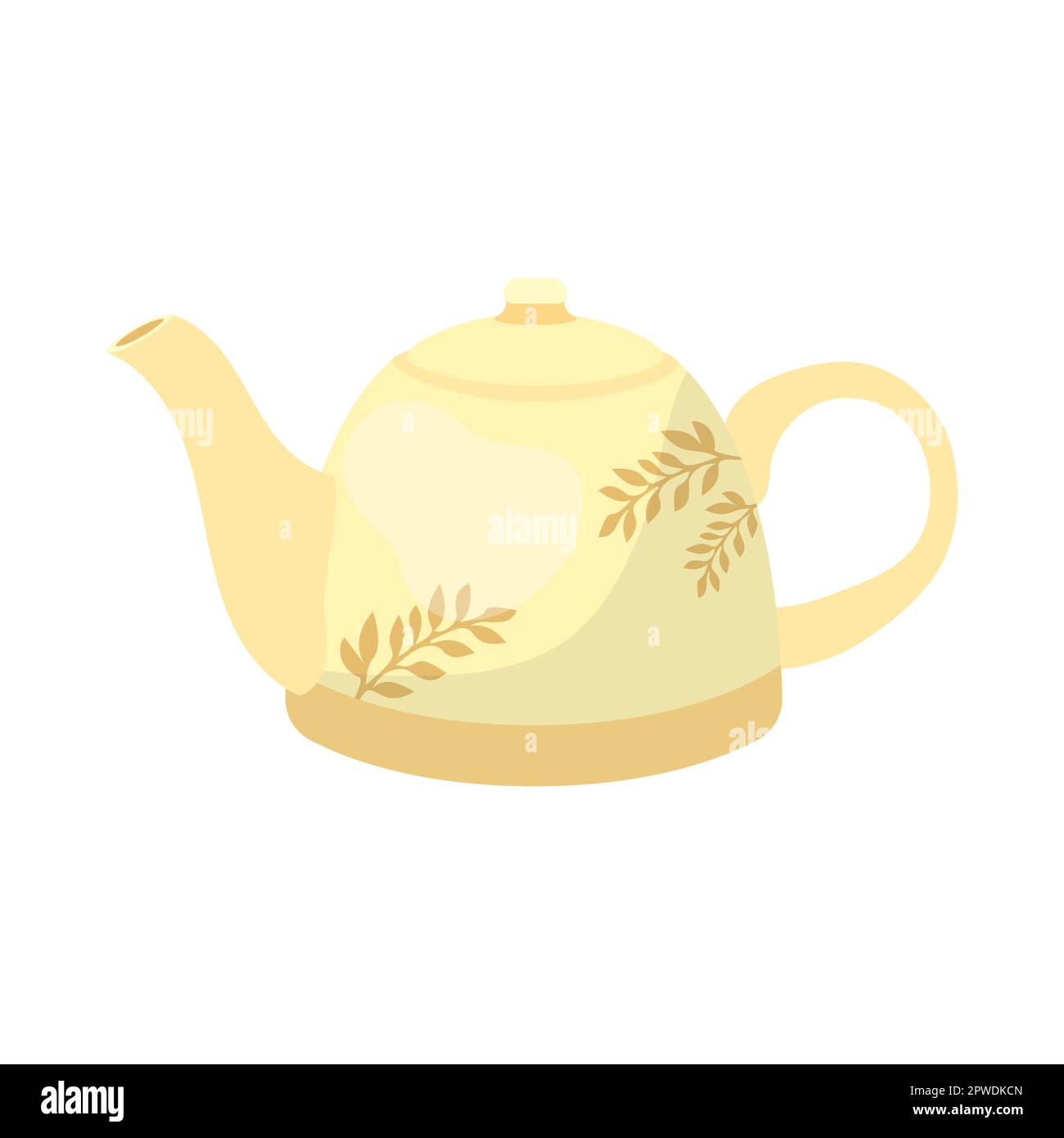 Cute ceramic teapot cartoon illustration Stock Vector Image & Art Alamy