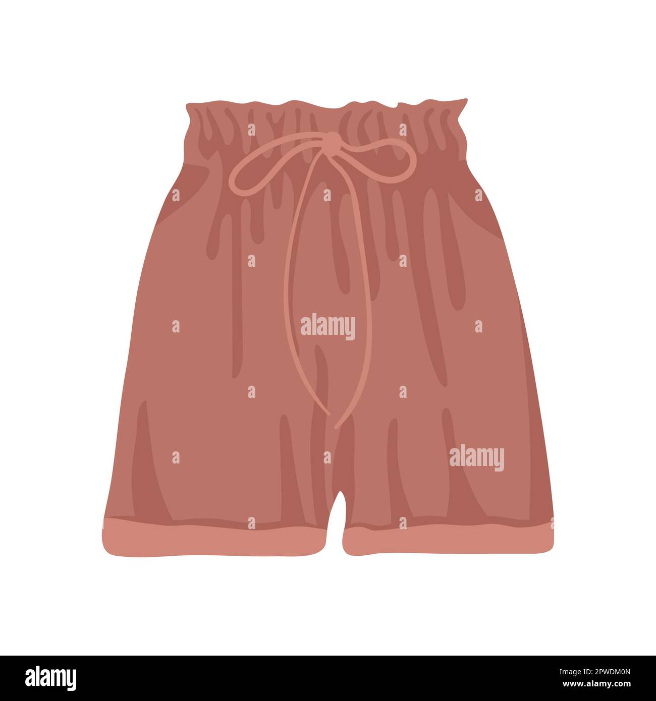 Female shorts in boho style vector illustration Stock Vector