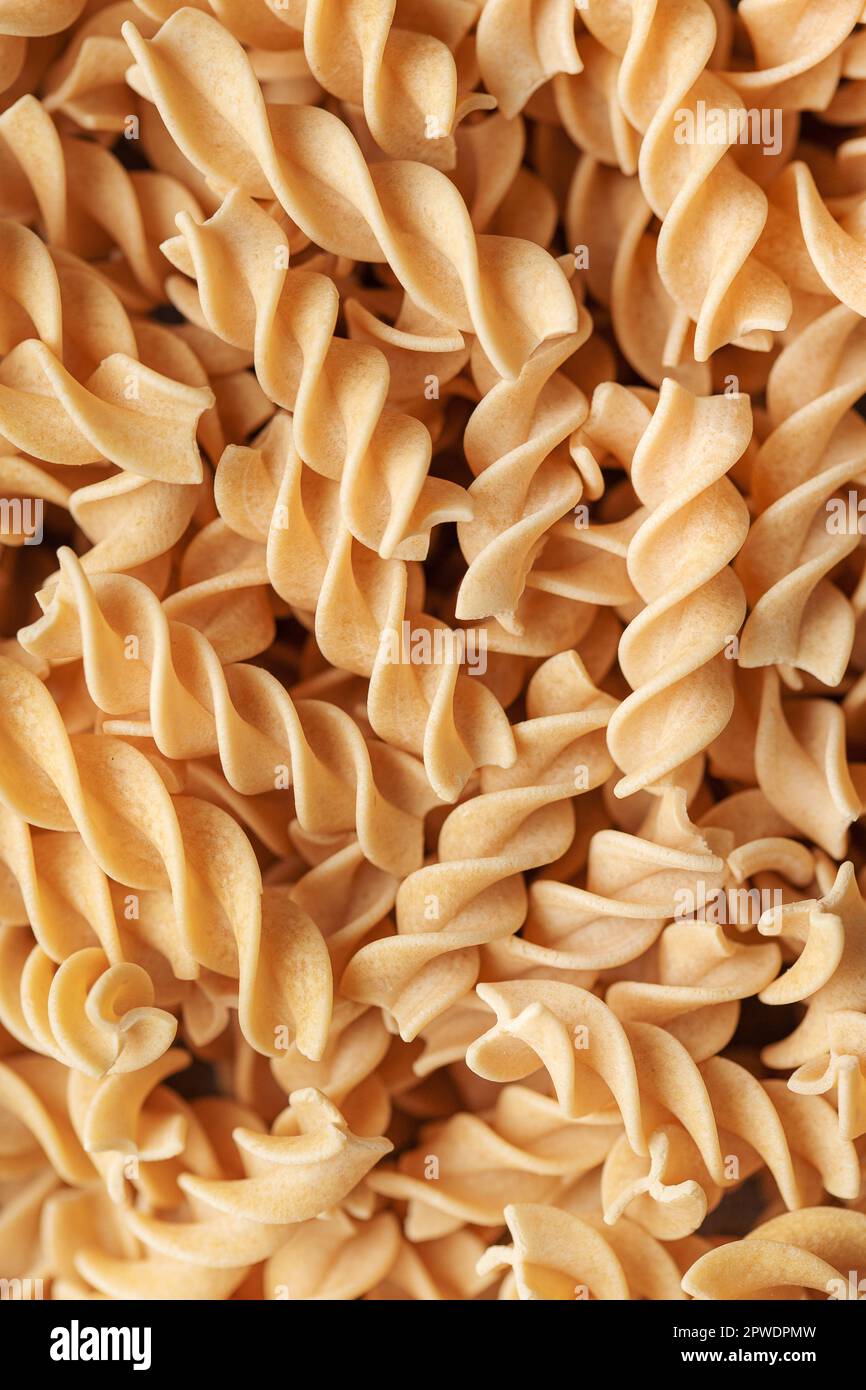 Pasta from chickpeas. Glutenfree fusilli pasta. Alternative healthy