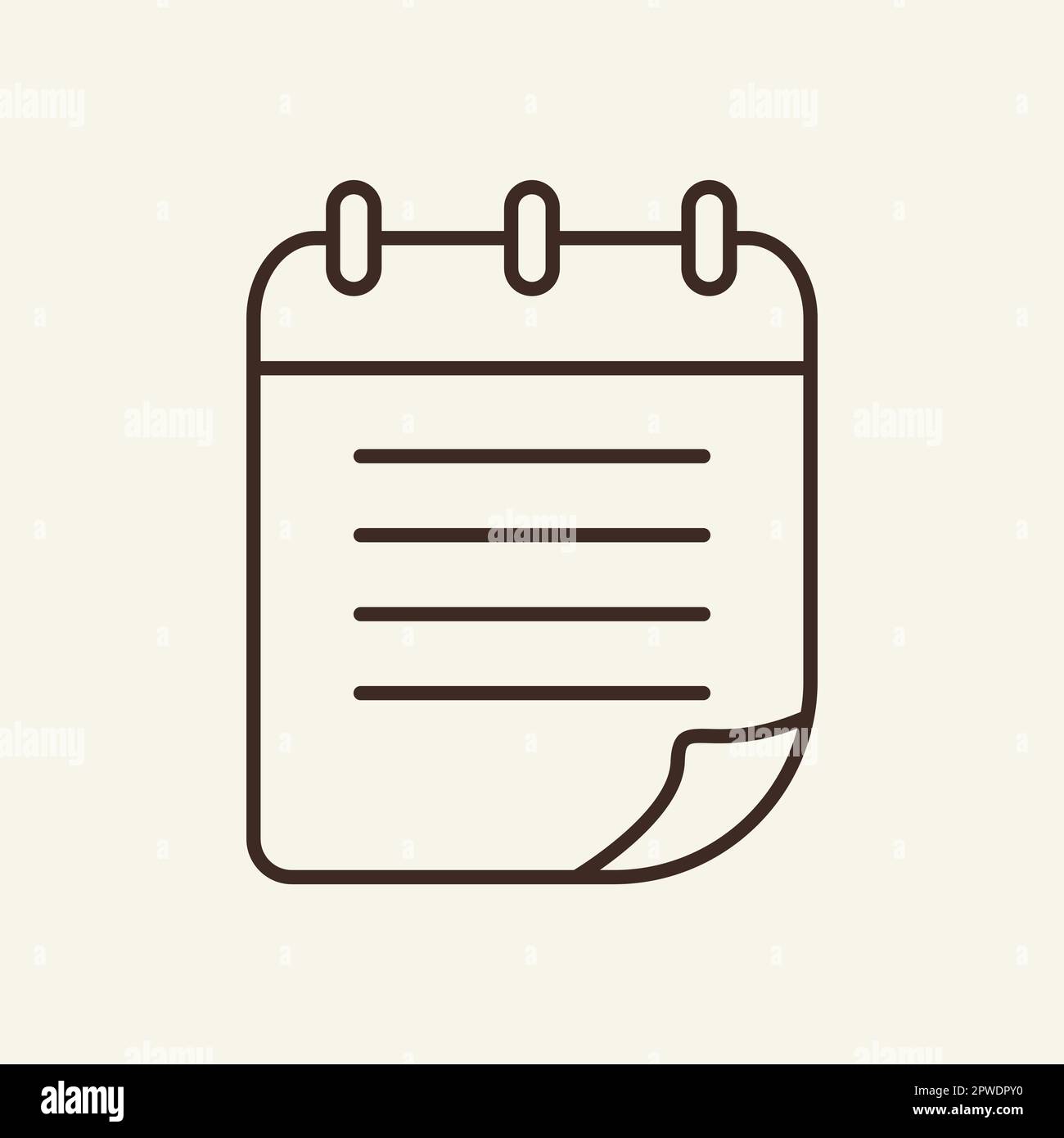 Notebook line icon Stock Vector