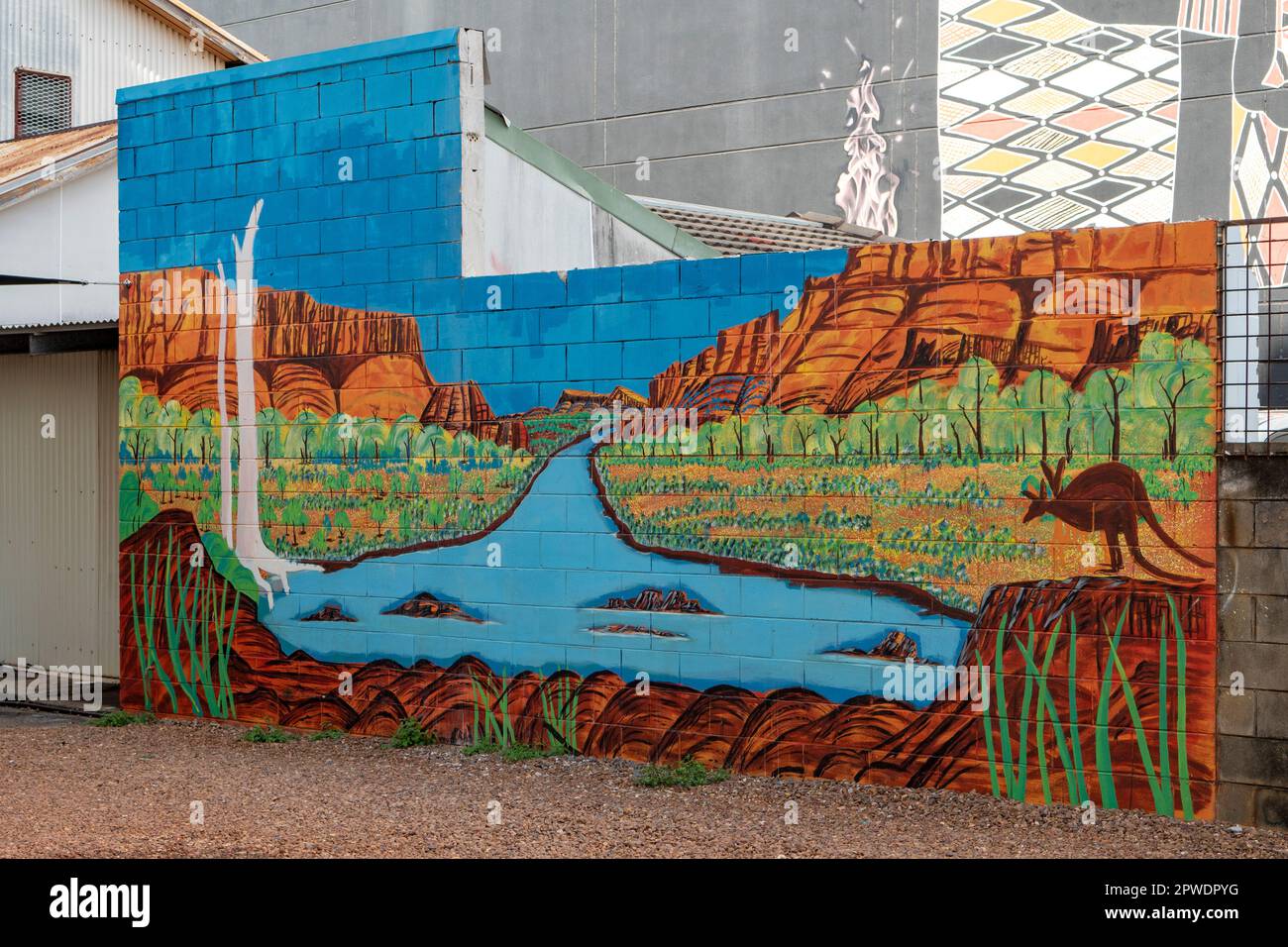 Outback View Street Art, Darwin, NT, Australia Stock Photo Alamy