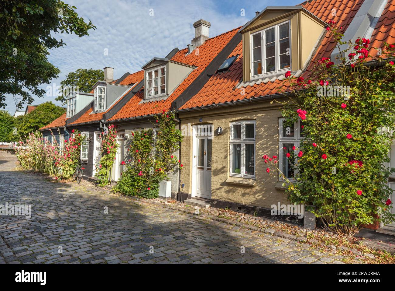 Historic, charming late 19th century houses in Mollestien, Indre By